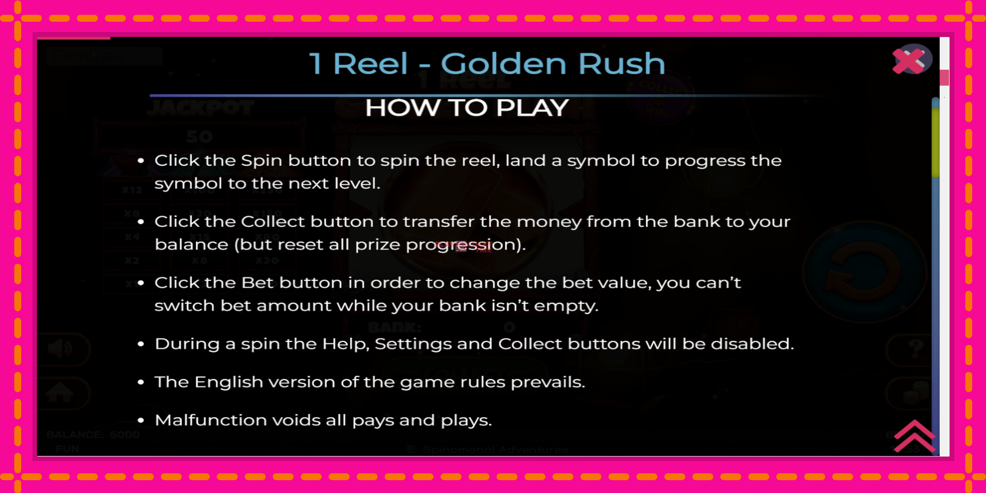 Безплатна игра в 1 Reel Golden Rush без регистрация, картина 4