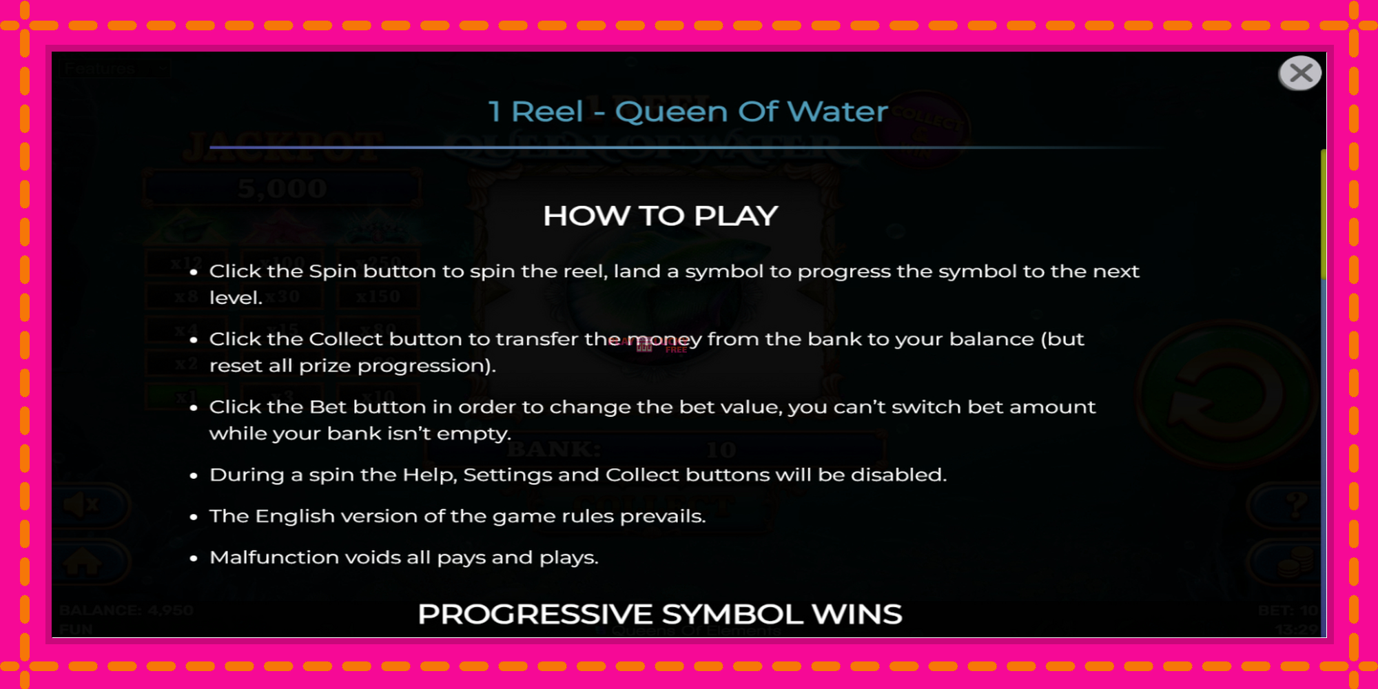 Безплатна игра в 1 Reel Queen of Water без регистрация, картина 5