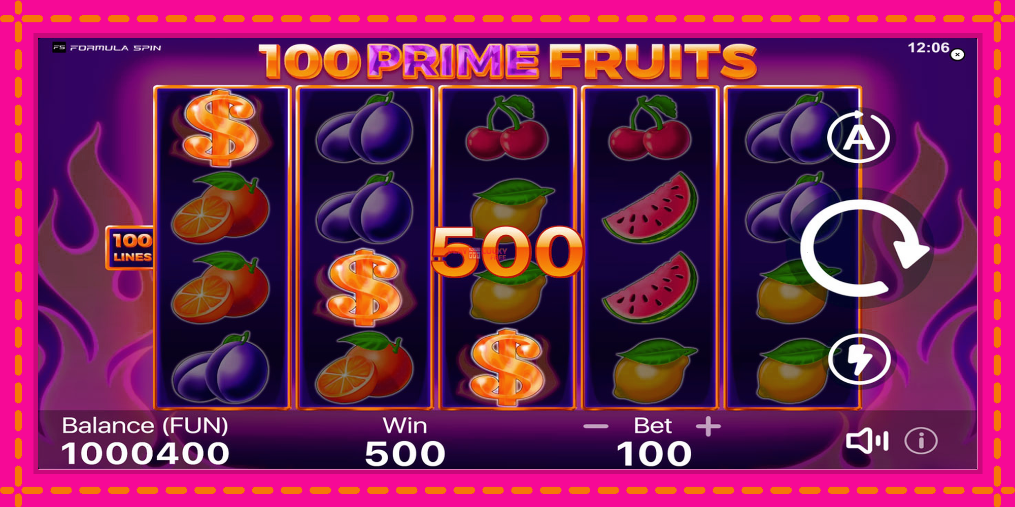 Безплатна игра в 100 Prime Fruits без регистрация, картина 2