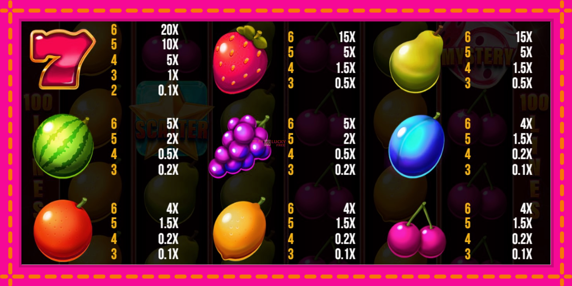 Безплатна игра в 100 Stunning Fruits без регистрация, картина 4