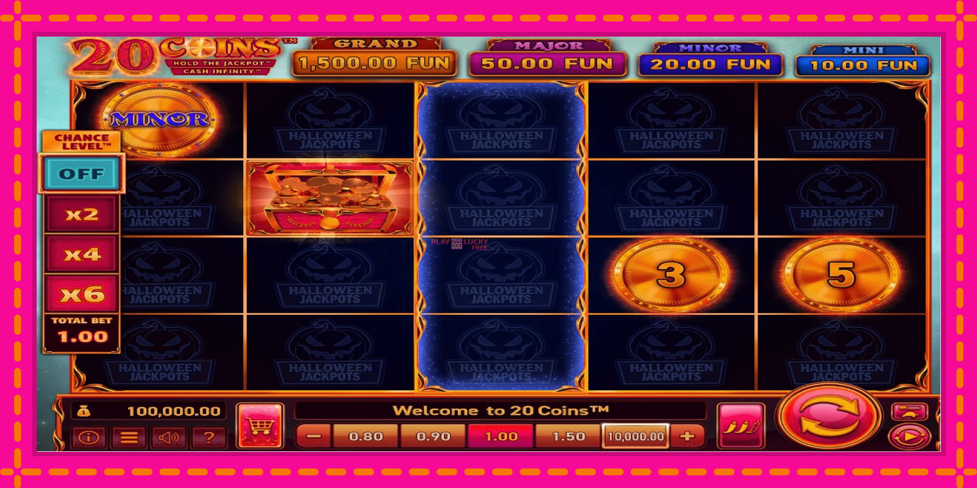 Безплатна игра в 20 Coins Halloween Jackpots без регистрация, картина 1