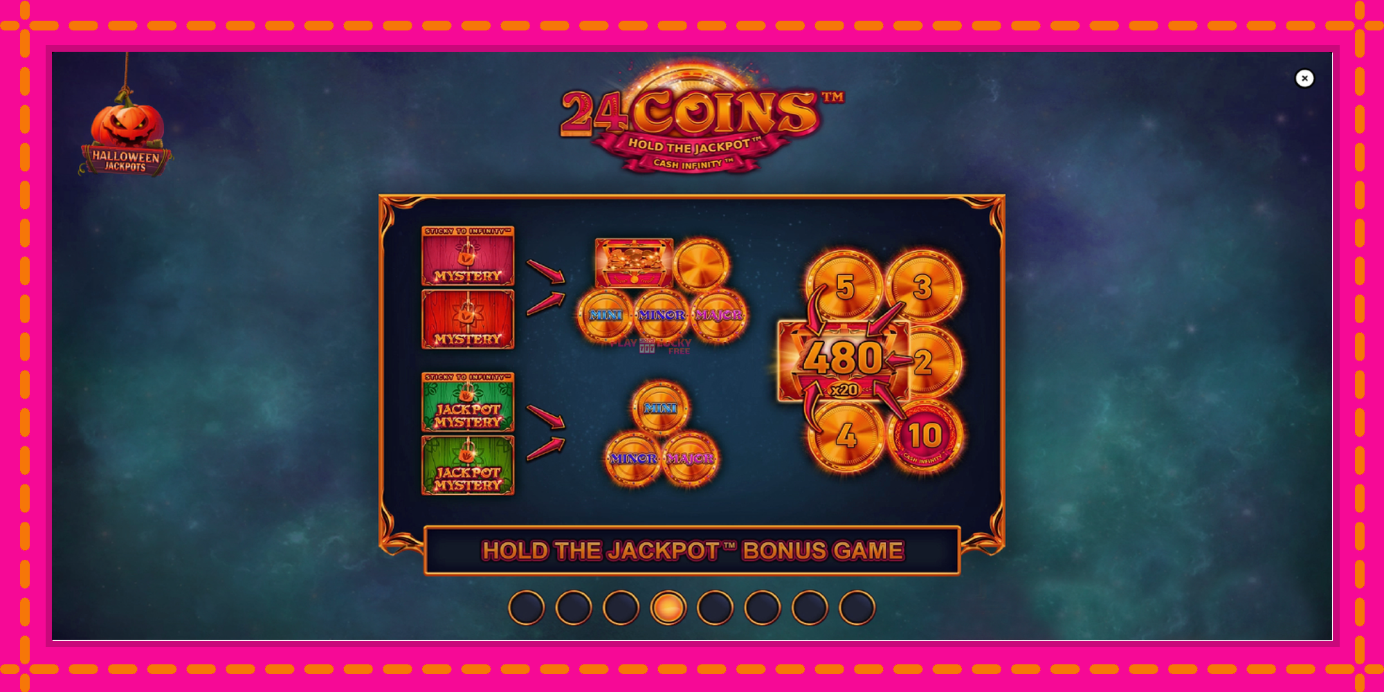 Безплатна игра в 24 Coins Halloween Jackpots без регистрация, картина 1