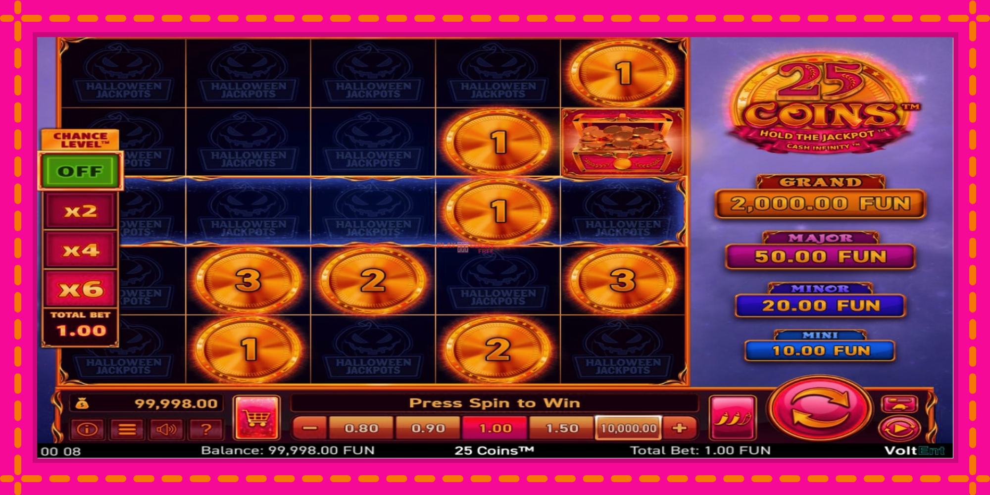 Безплатна игра в 25 Coins Halloween Jackpots без регистрация, картина 2