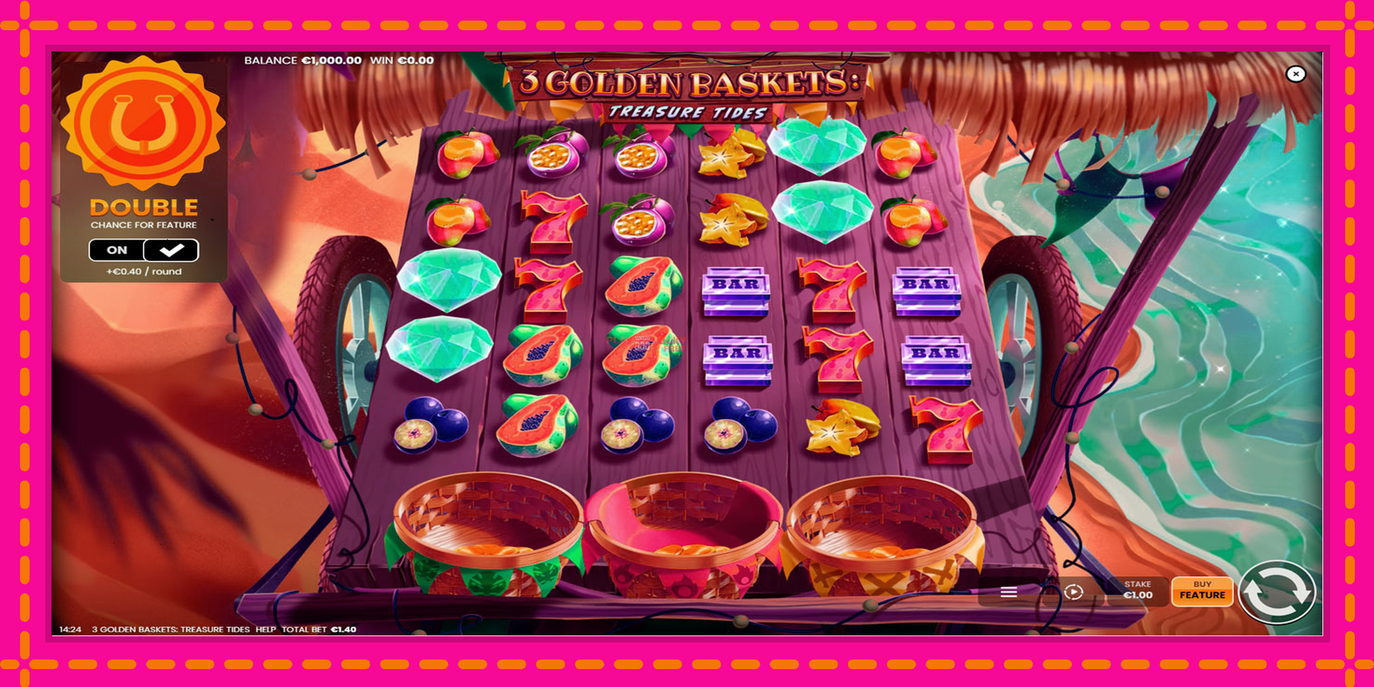 Безплатна игра в 3 Golden Baskets: Treasure Tides без регистрация, картина 1