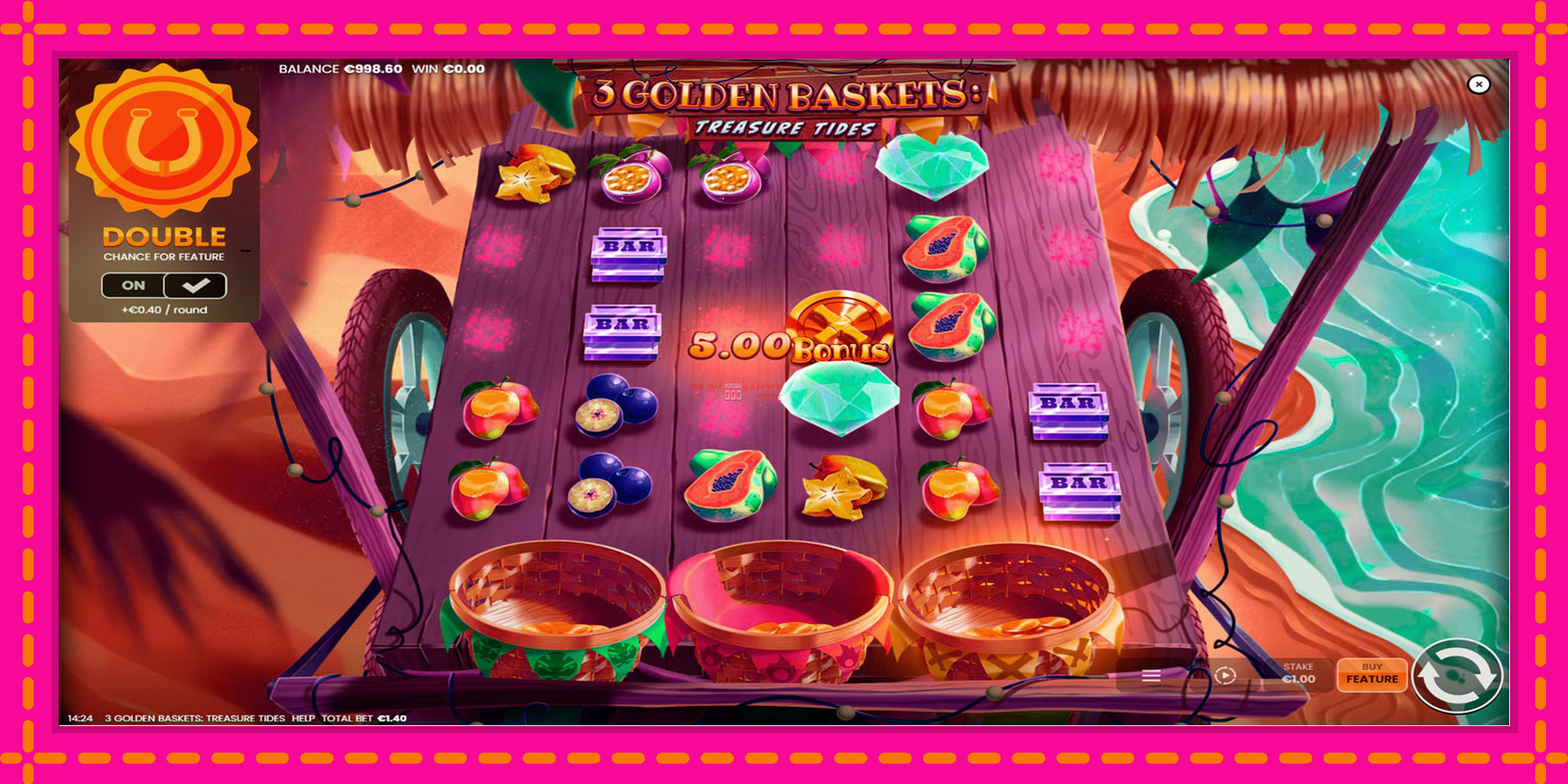 Безплатна игра в 3 Golden Baskets: Treasure Tides без регистрация, картина 2