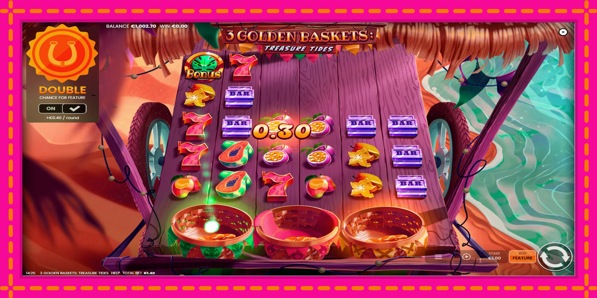 Безплатна игра в 3 Golden Baskets: Treasure Tides без регистрация, картина 3