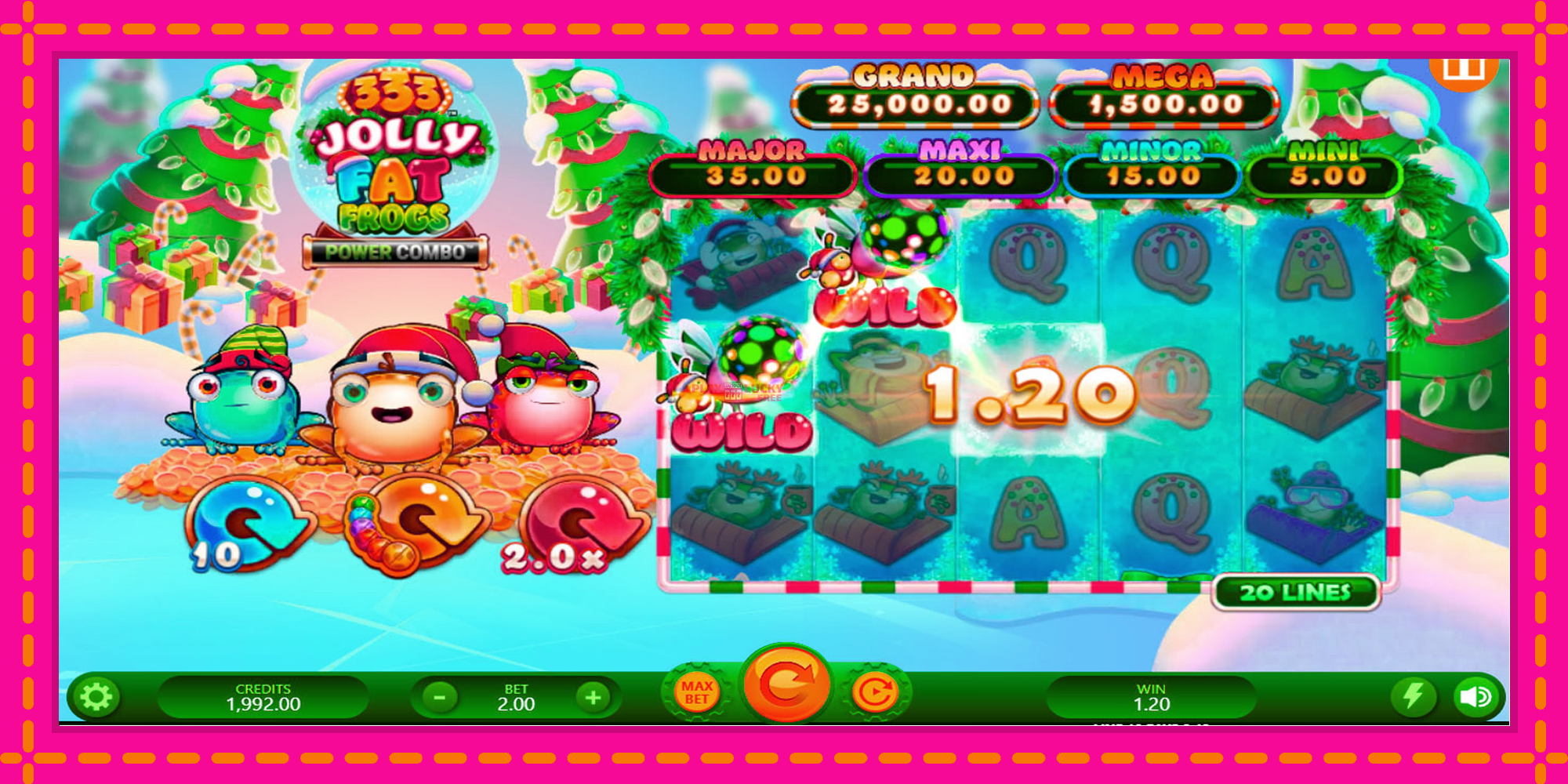 Безплатна игра в 333 Jolly Fat Frogs Power Combo без регистрация, картина 4