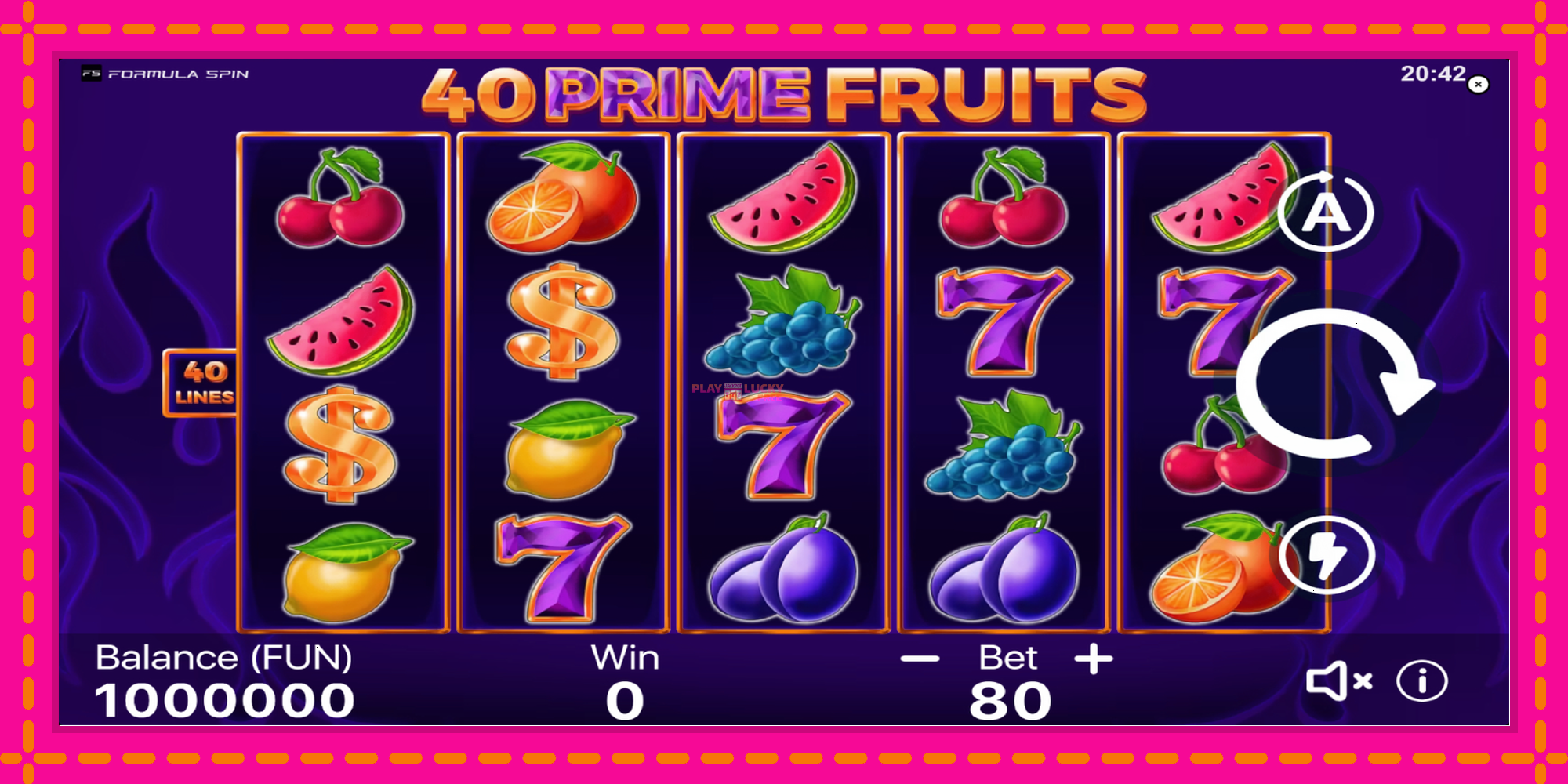 Безплатна игра в 40 Prime Fruits без регистрация, картина 2