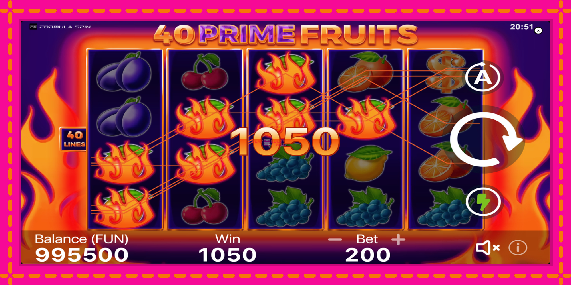 Безплатна игра в 40 Prime Fruits без регистрация, картина 4