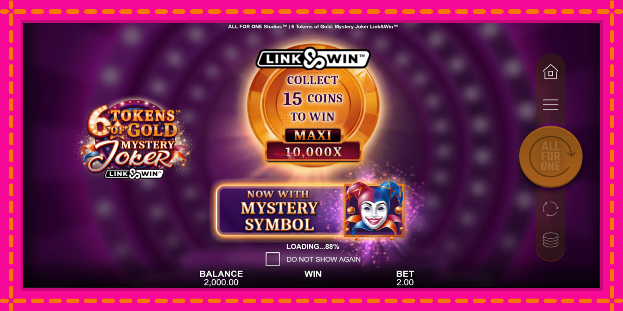 Безплатна игра в 6 Tokens of Gold: Mystery Joker Link & Win без регистрация, картина 1