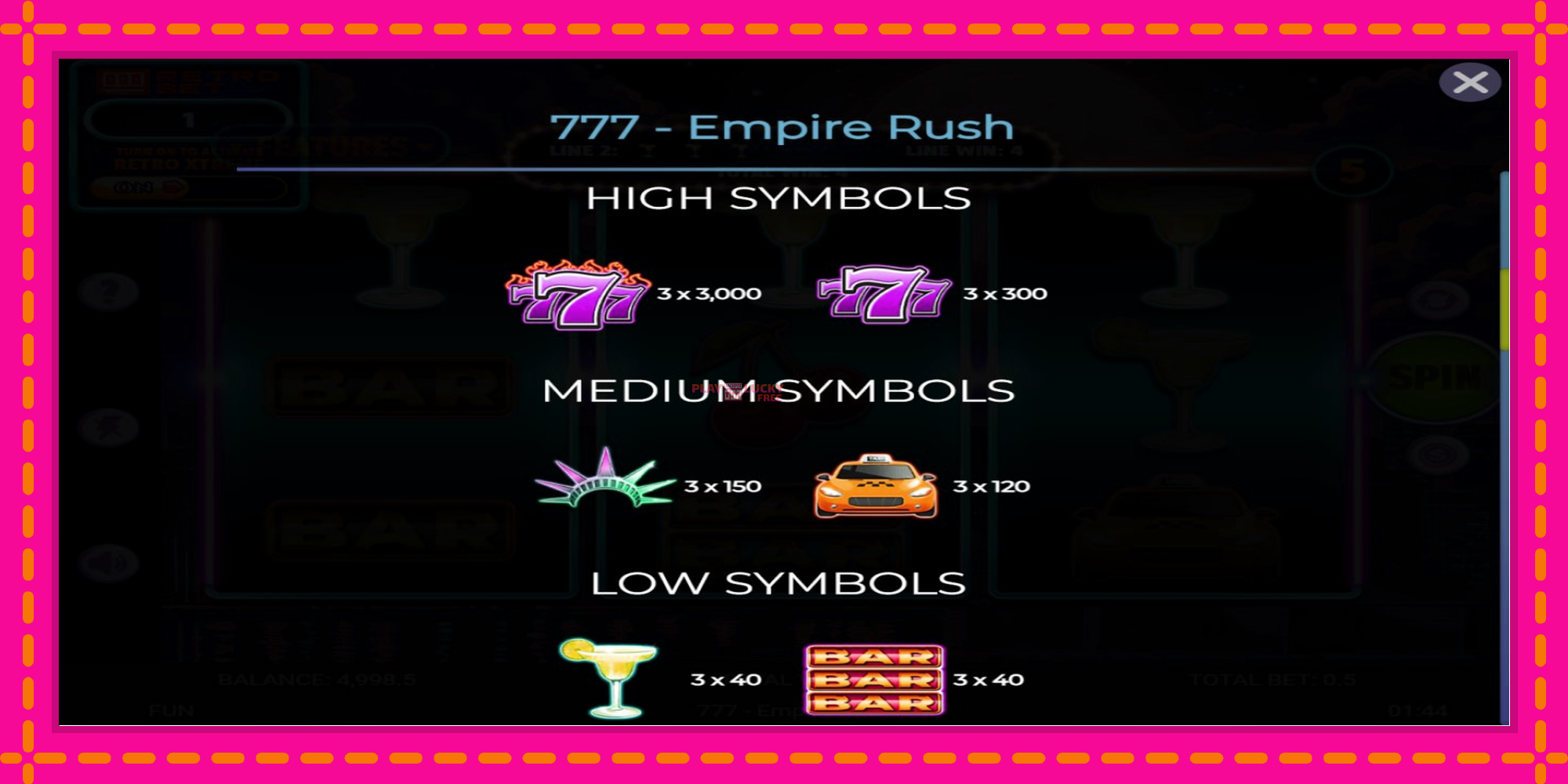 Безплатна игра в 777 Empire Rush без регистрация, картина 5