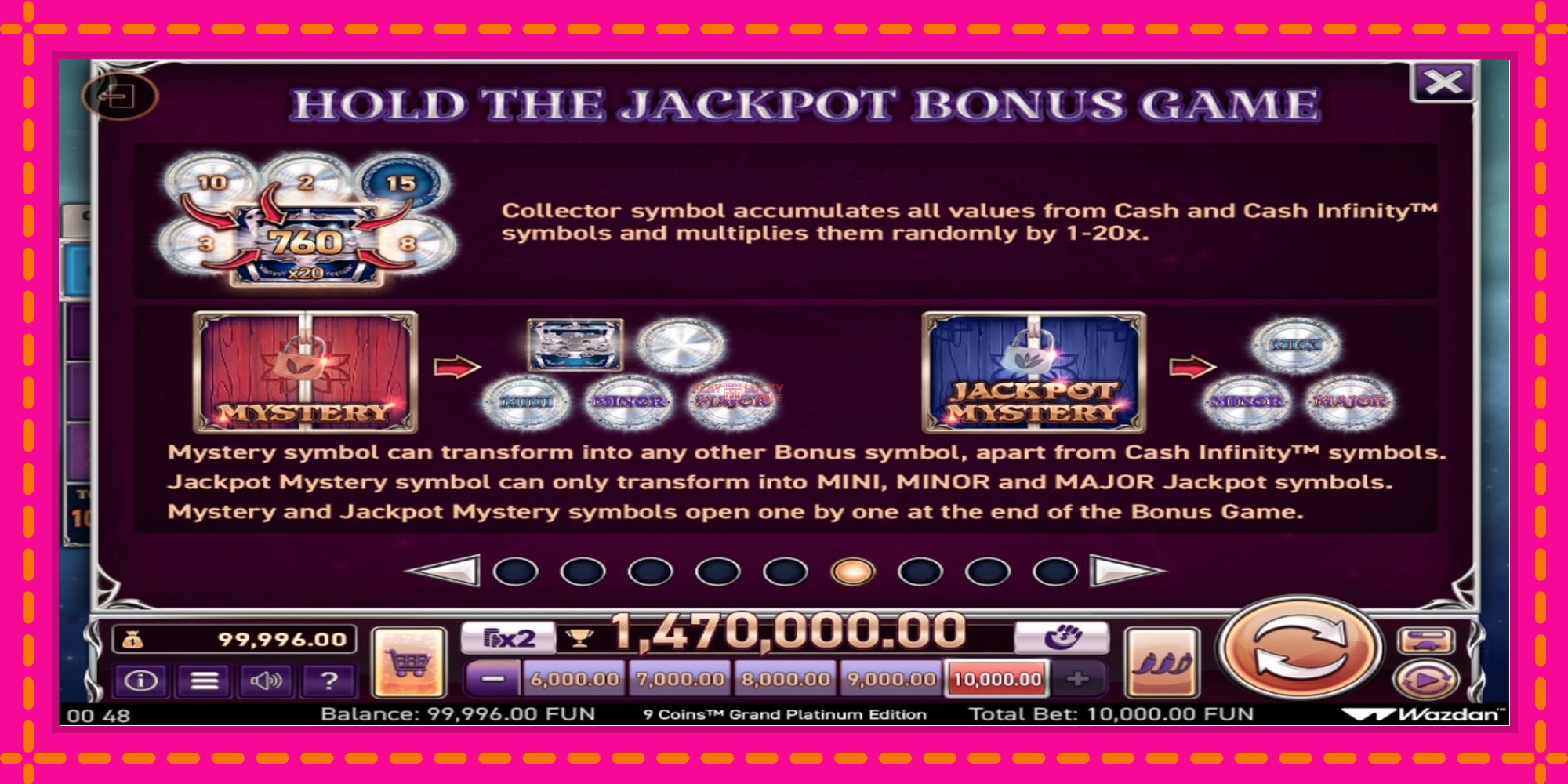 Безплатна игра в 9 Coins Grand Platinum Edition Score The Jackpot без регистрация, картина 5