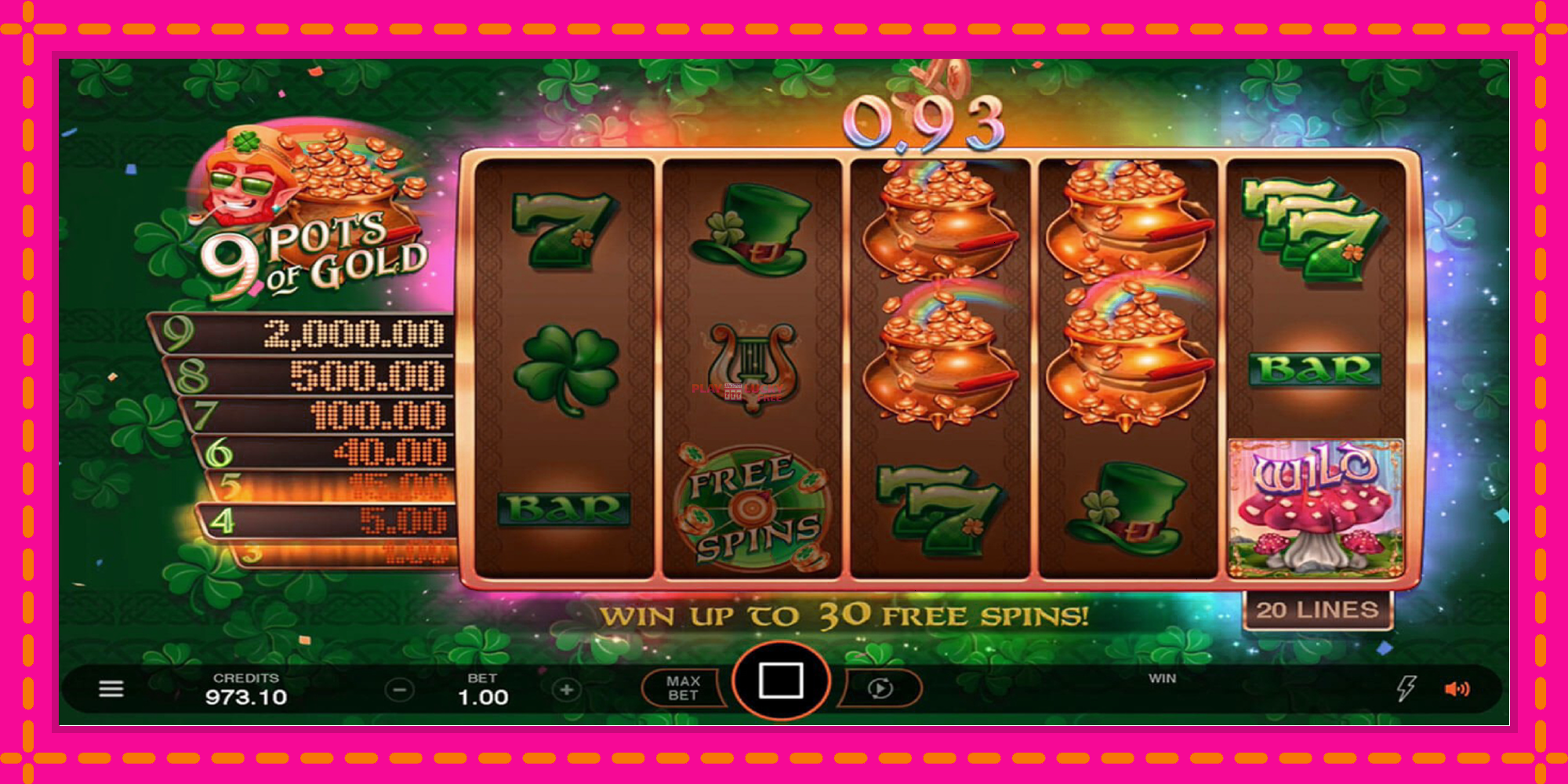 Безплатна игра в 9 Pots of Gold Land & Win без регистрация, картина 6