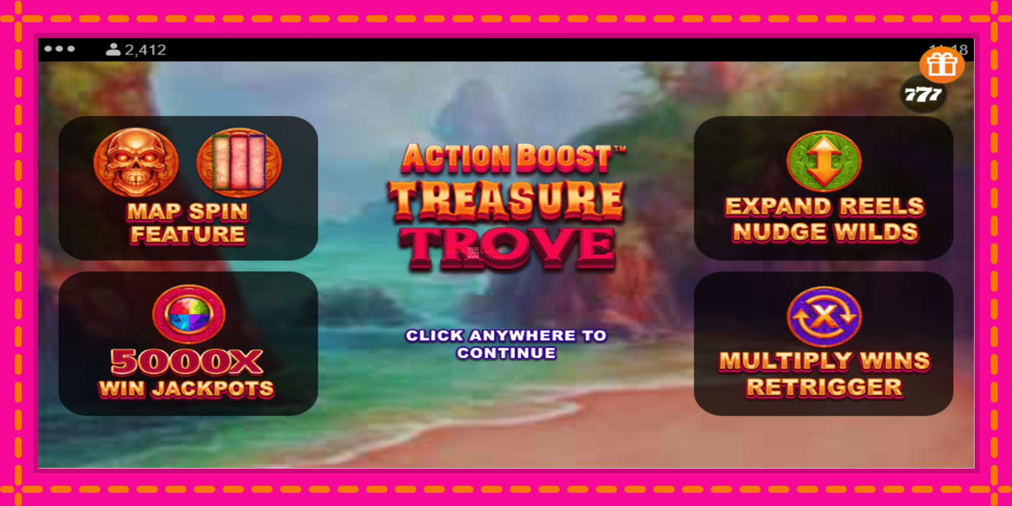 Безплатна игра в Action Boost Treasure Trove без регистрация, картина 1