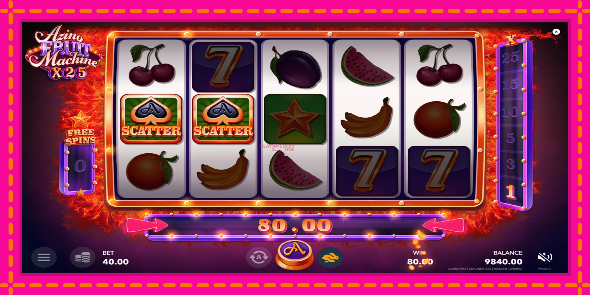 Безплатна игра в Azino Fruit Machine x25 без регистрация, картина 3