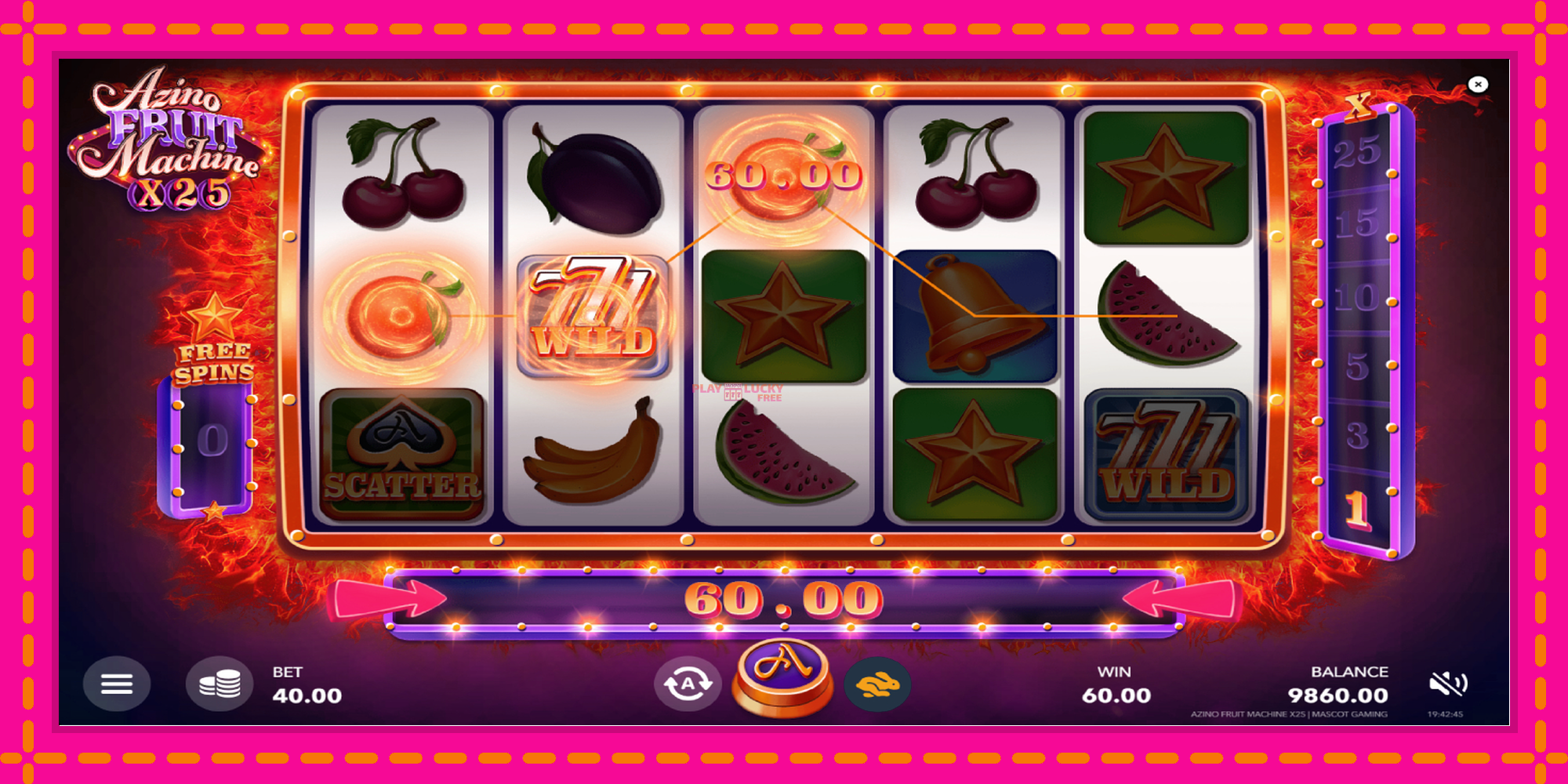 Безплатна игра в Azino Fruit Machine x25 без регистрация, картина 4