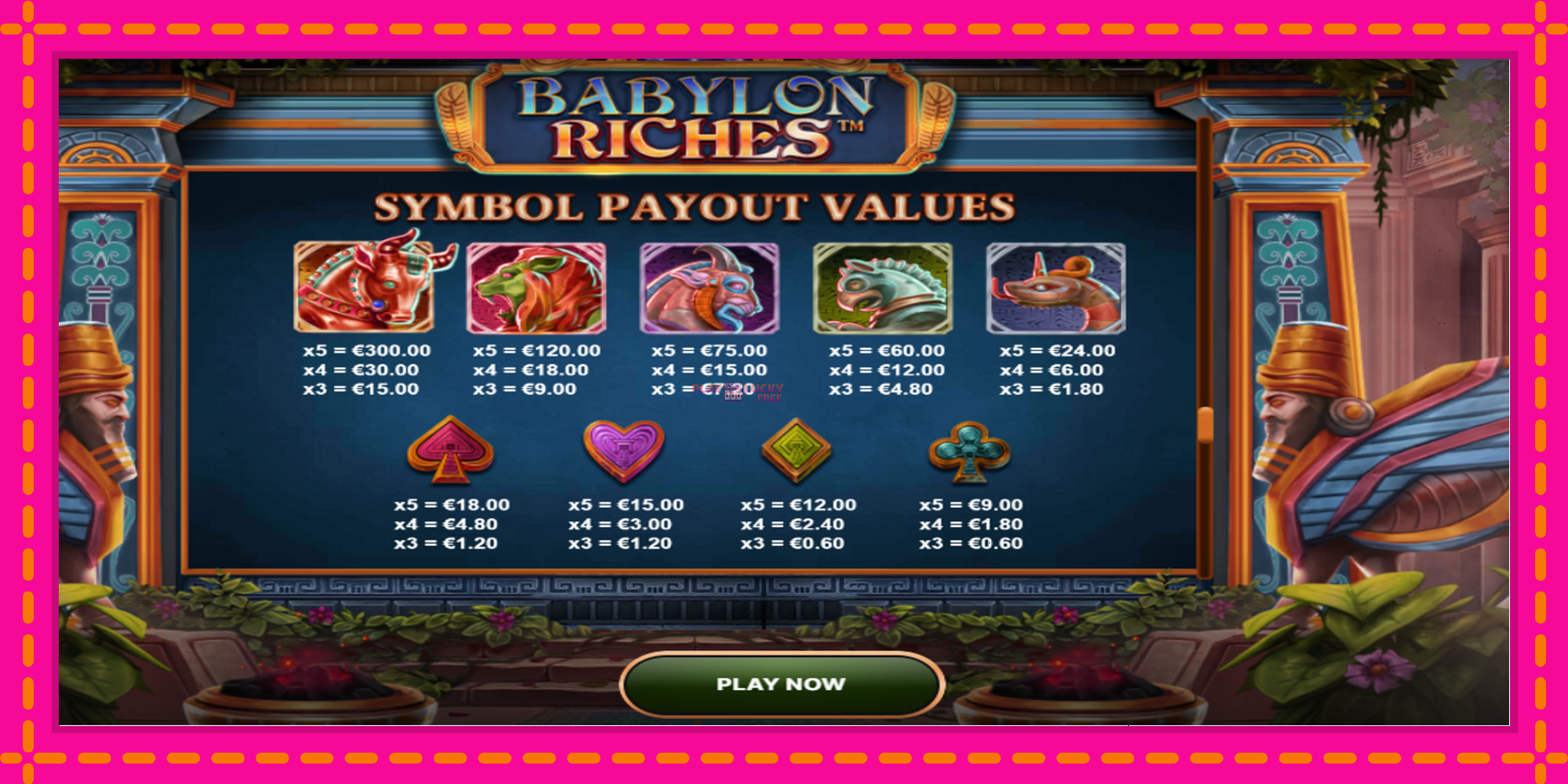 Безплатна игра в Babylon Riches без регистрация, картина 6