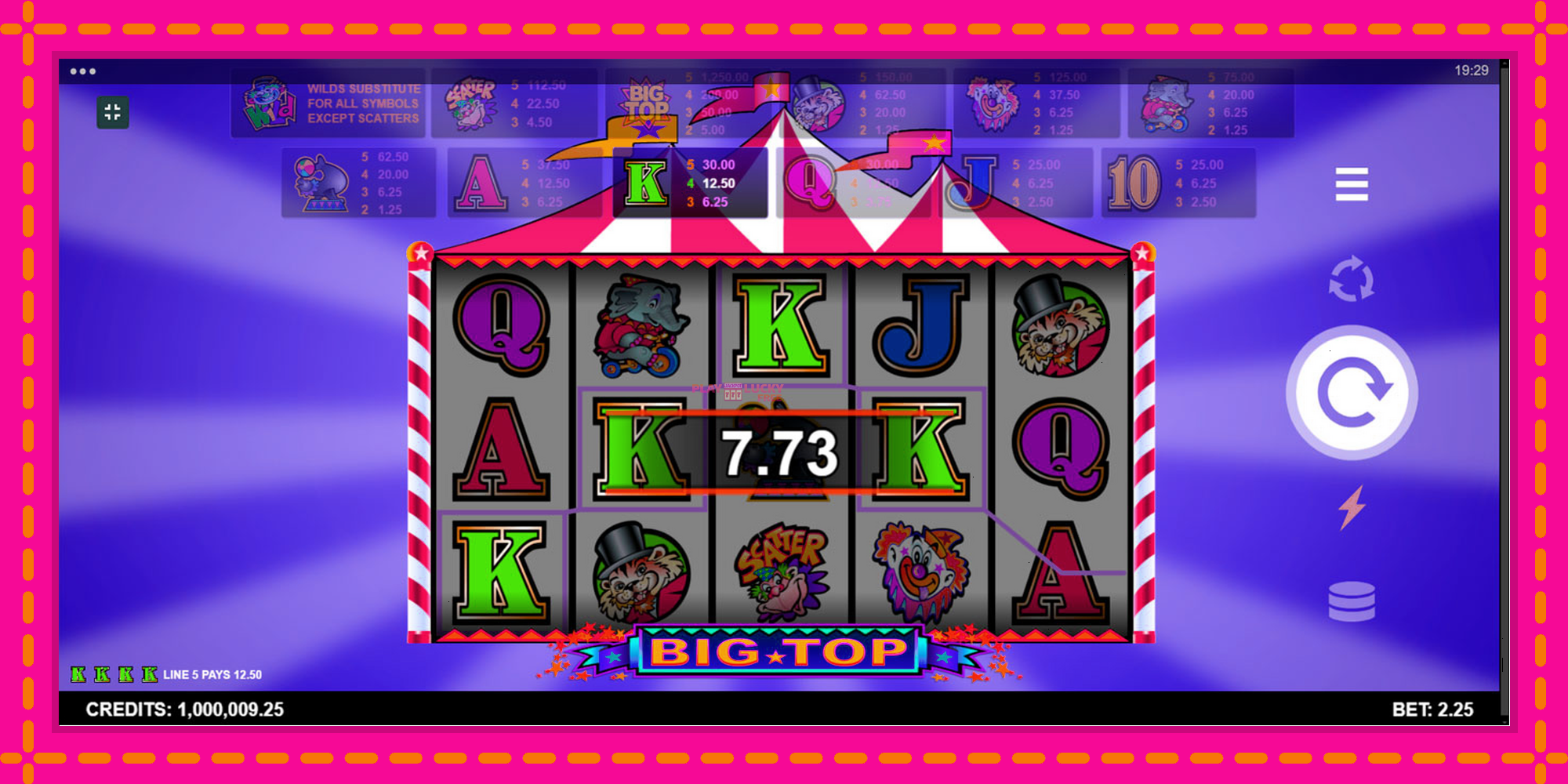 Безплатна игра в Big Top без регистрация, картина 5