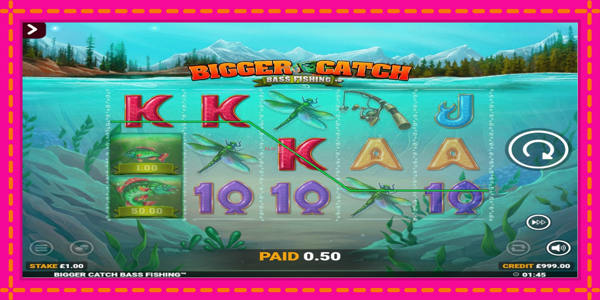 Безплатна игра в Bigger Catch Bass Fishing Rapid Fire Jackpots без регистрация, картина 3