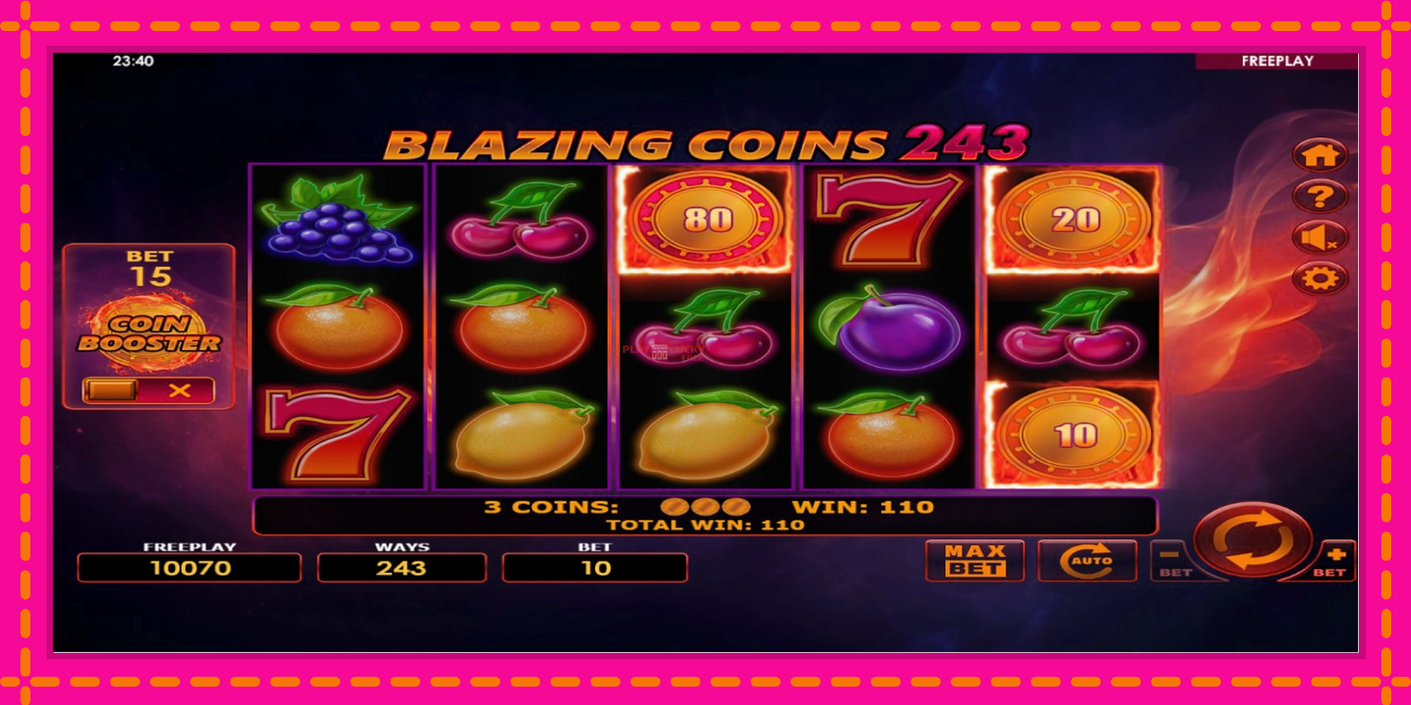 Безплатна игра в Blazing Coins 243 без регистрация, картина 3