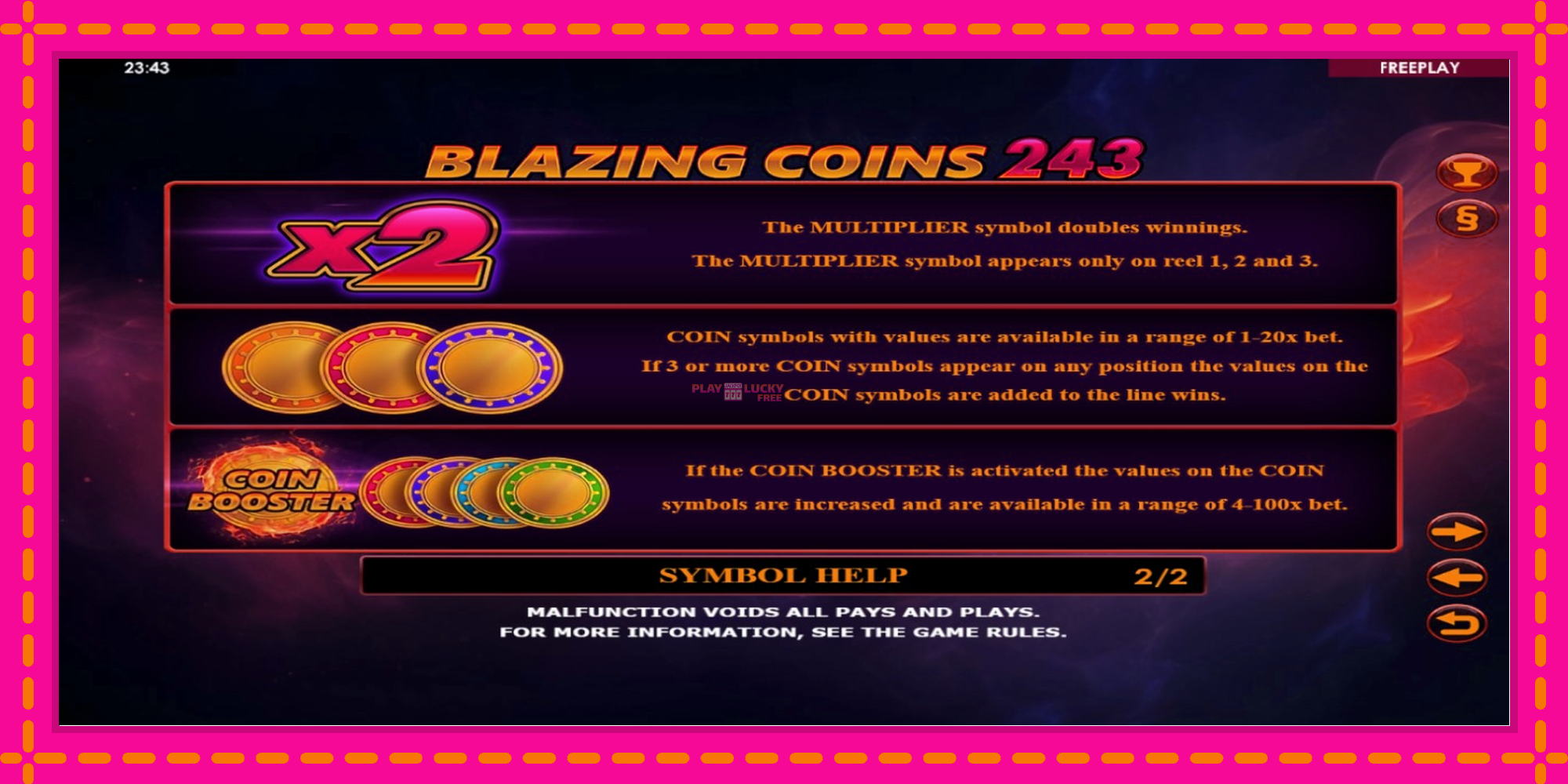 Безплатна игра в Blazing Coins 243 без регистрация, картина 6