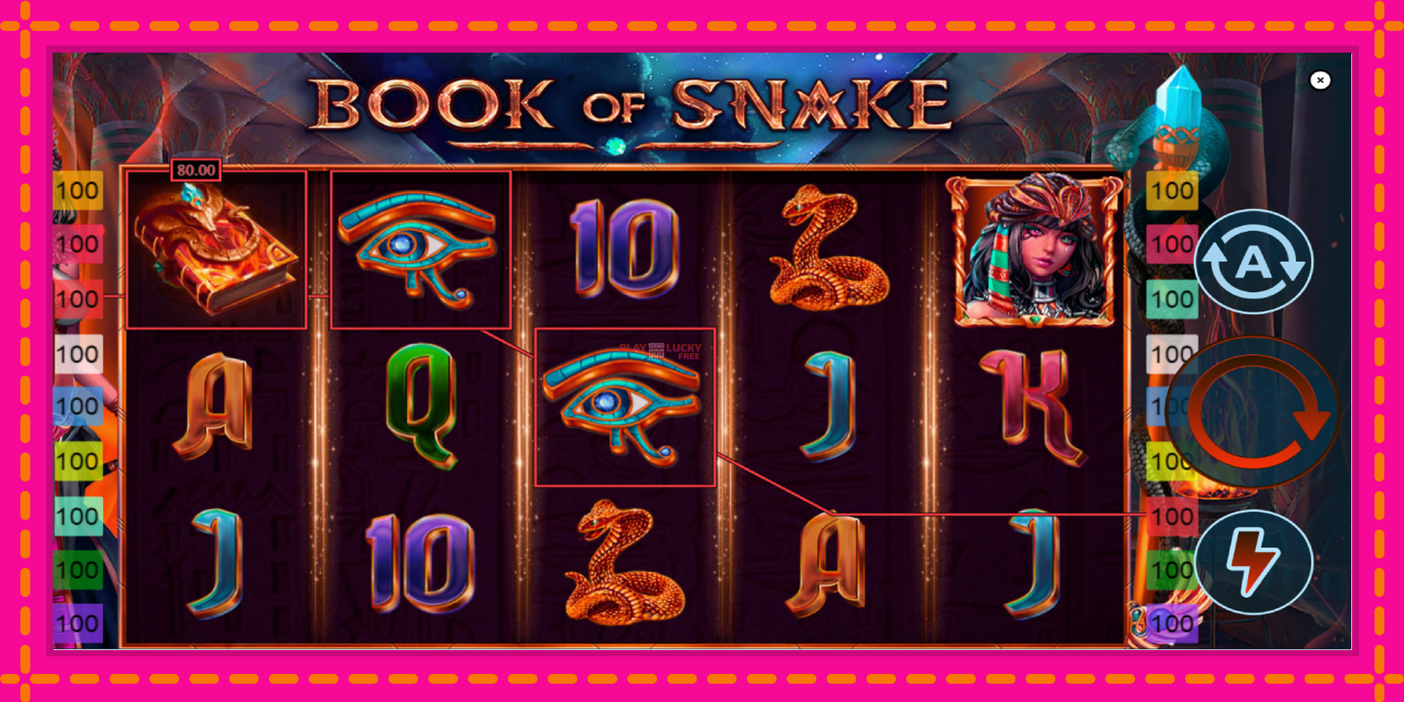 Безплатна игра в Book of Snake без регистрация, картина 4