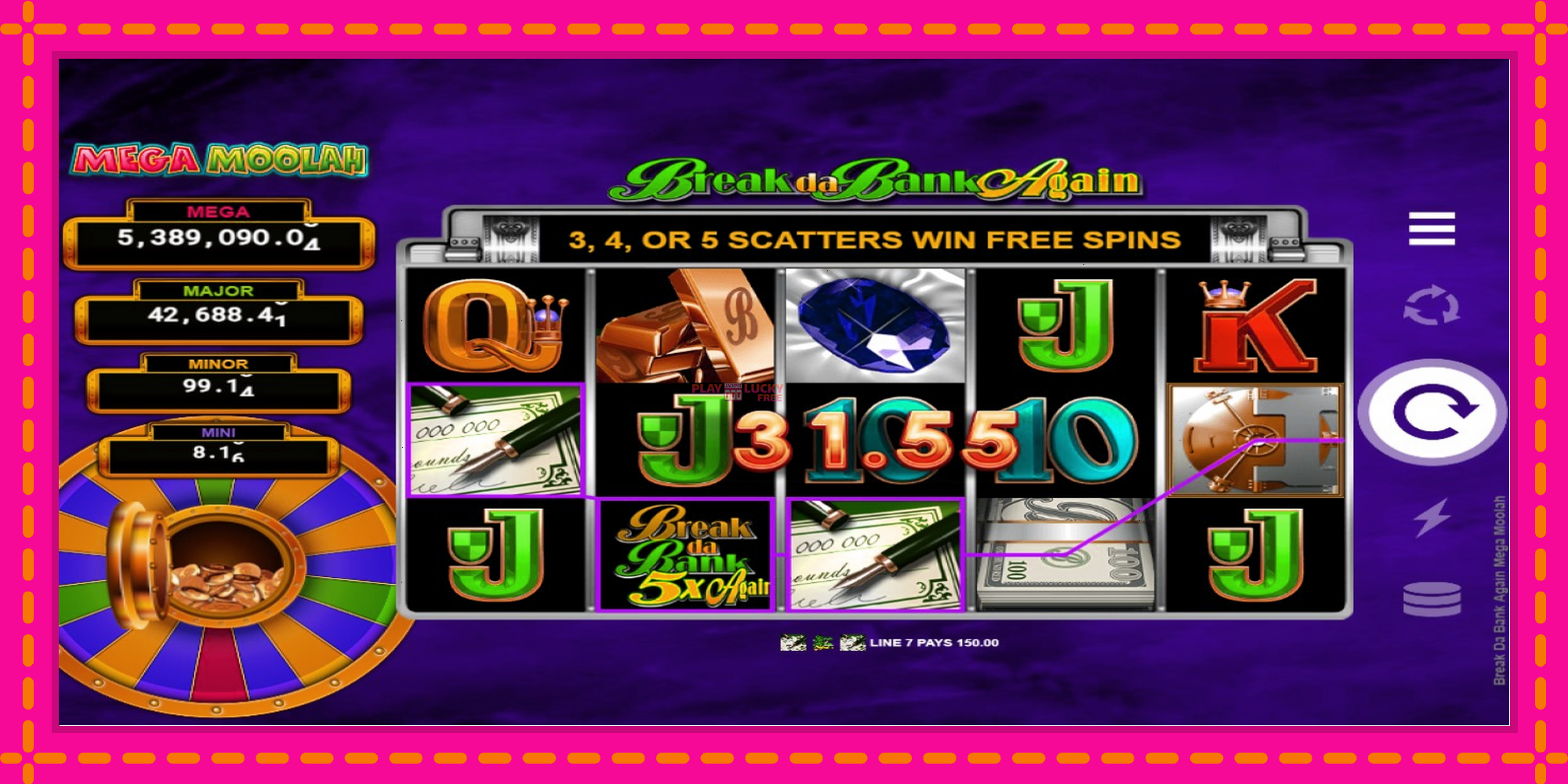 Безплатна игра в Break Da Bank Again Mega Moolah без регистрация, картина 3