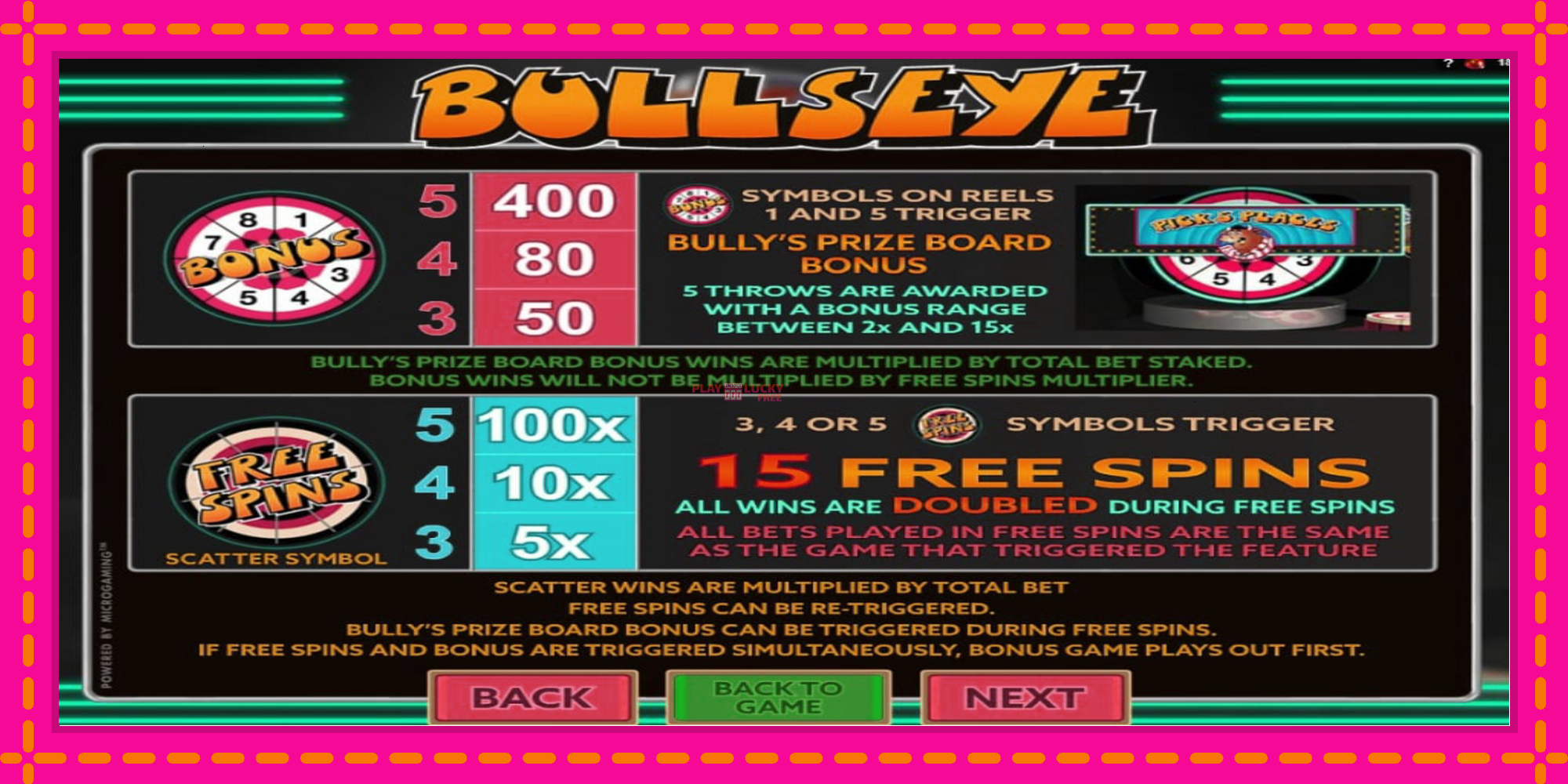 Безплатна игра в Bullseye без регистрация, картина 7