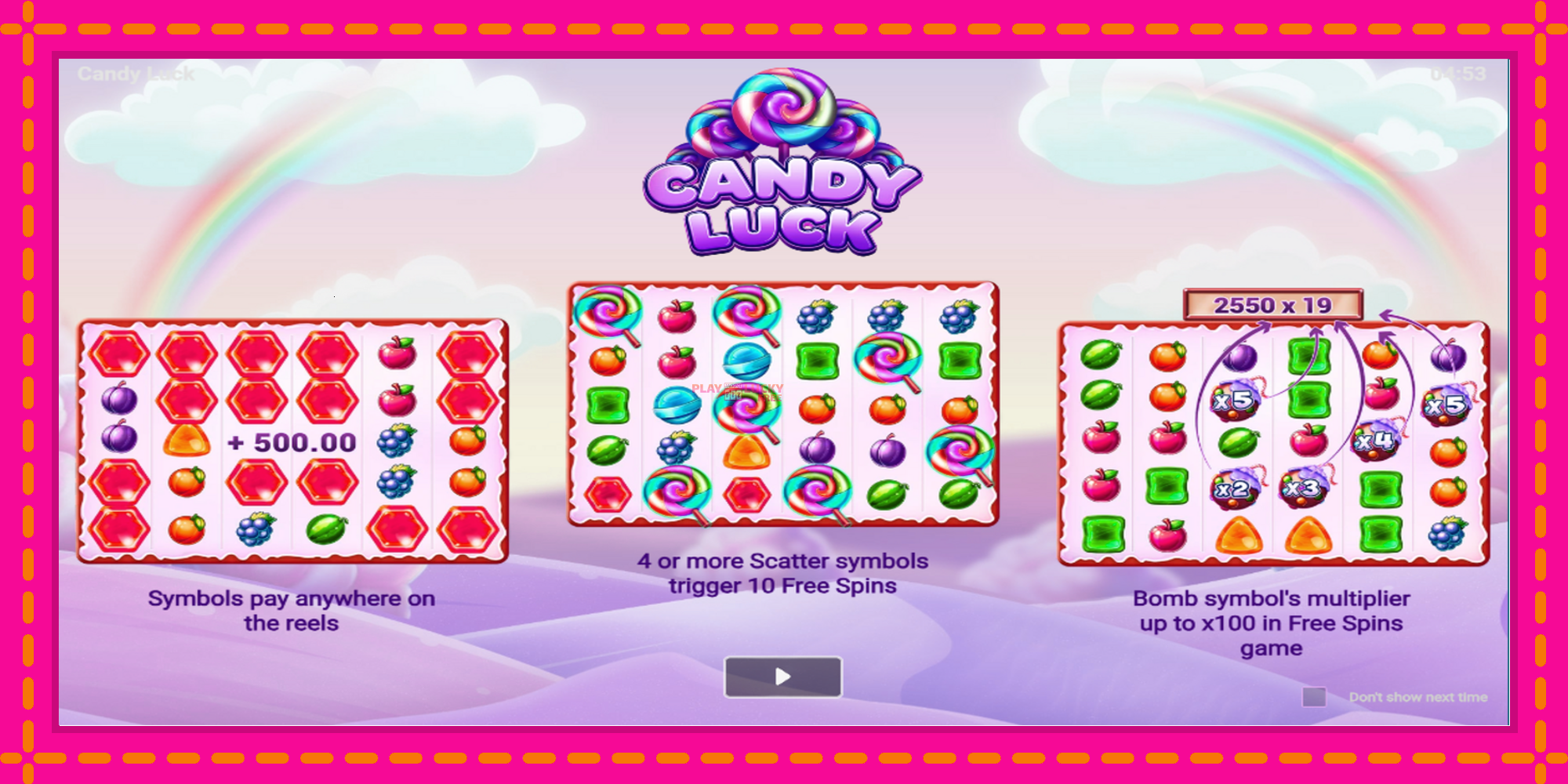 Безплатна игра в Candy Luck без регистрация, картина 1