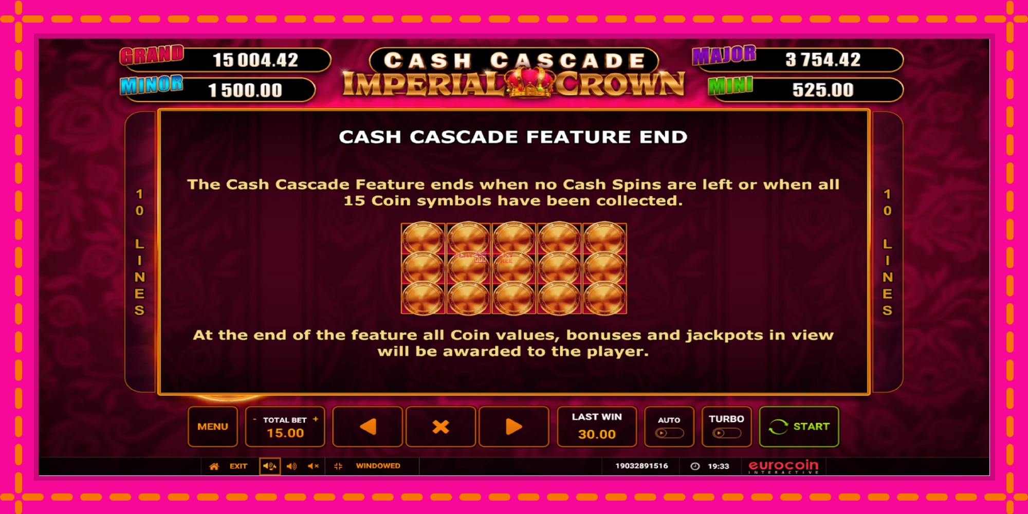 Безплатна игра в Cash Cascade Imperial Crown без регистрация, картина 7