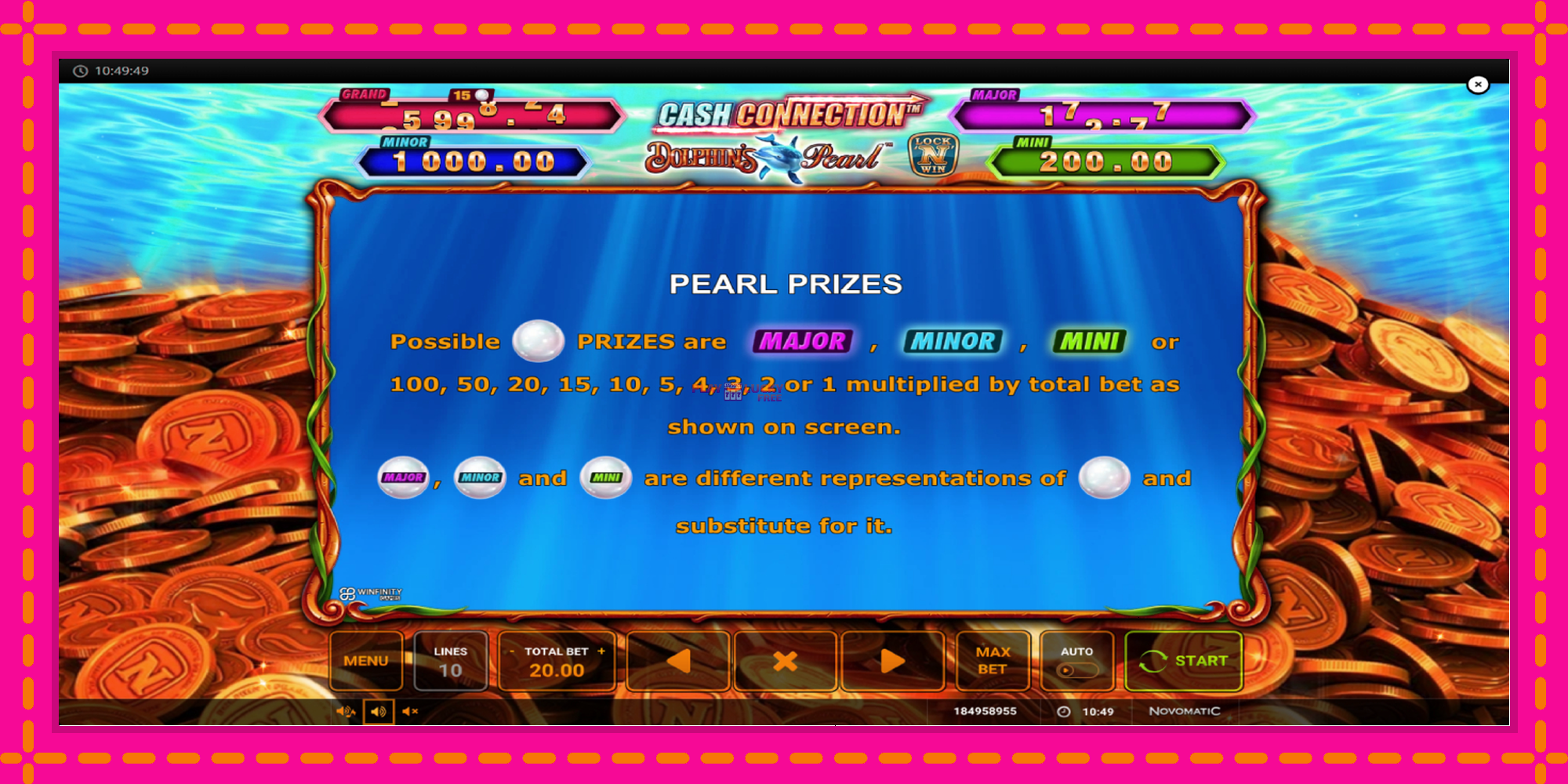 Безплатна игра в Cash Connection Dolphins Pearl без регистрация, картина 6