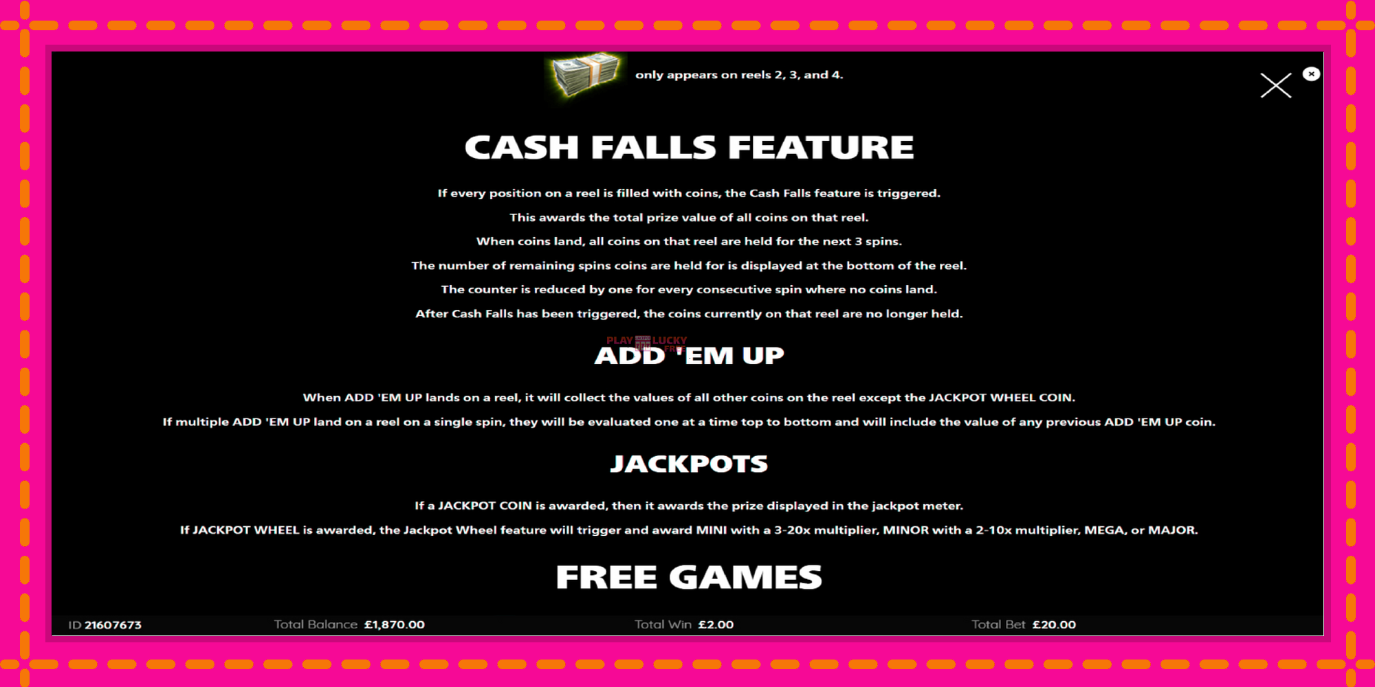 Безплатна игра в Cash Falls: Add Em Up Gold без регистрация, картина 6