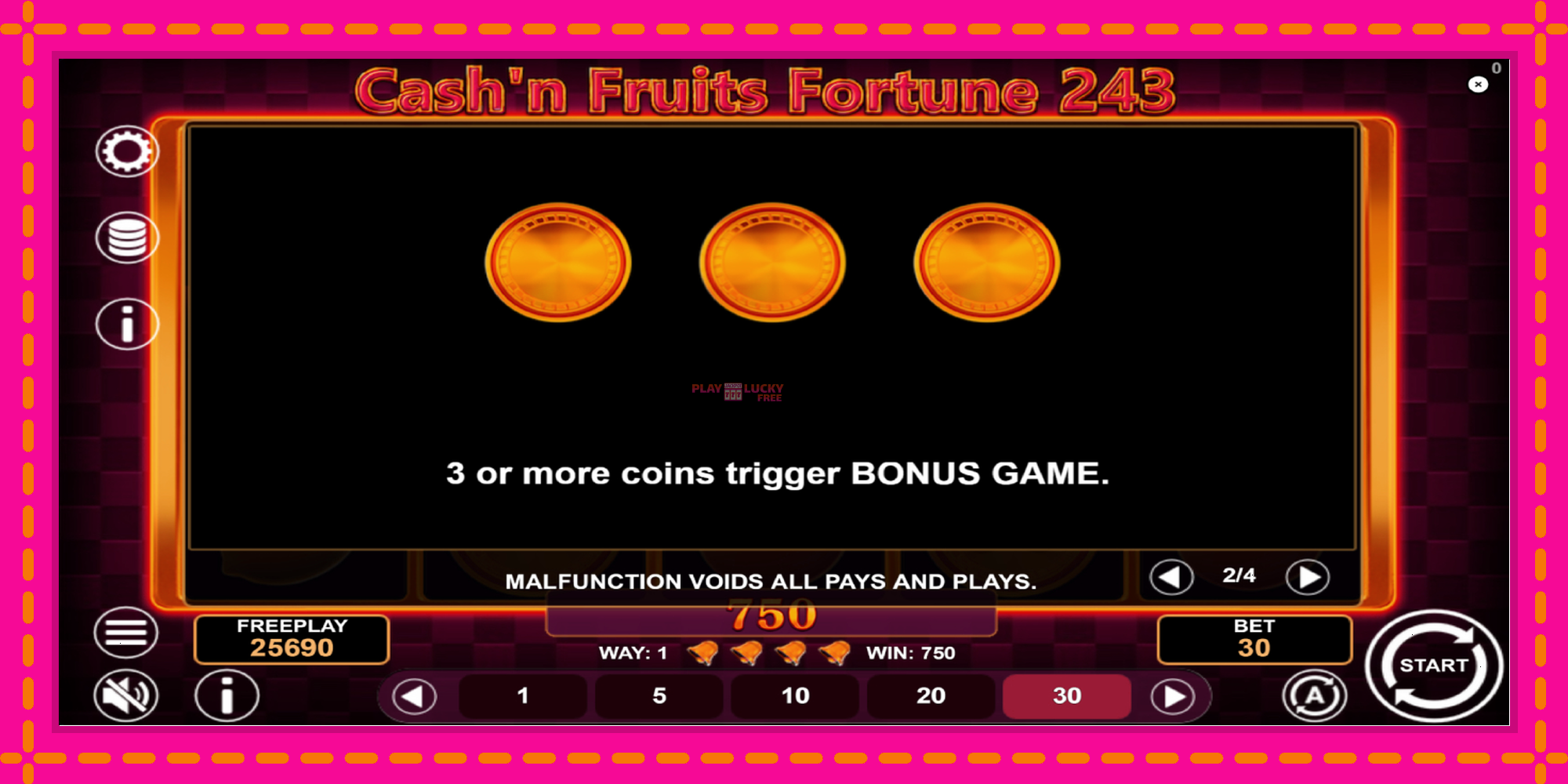 Безплатна игра в Cashn Fruits Fortune 243 без регистрация, картина 7