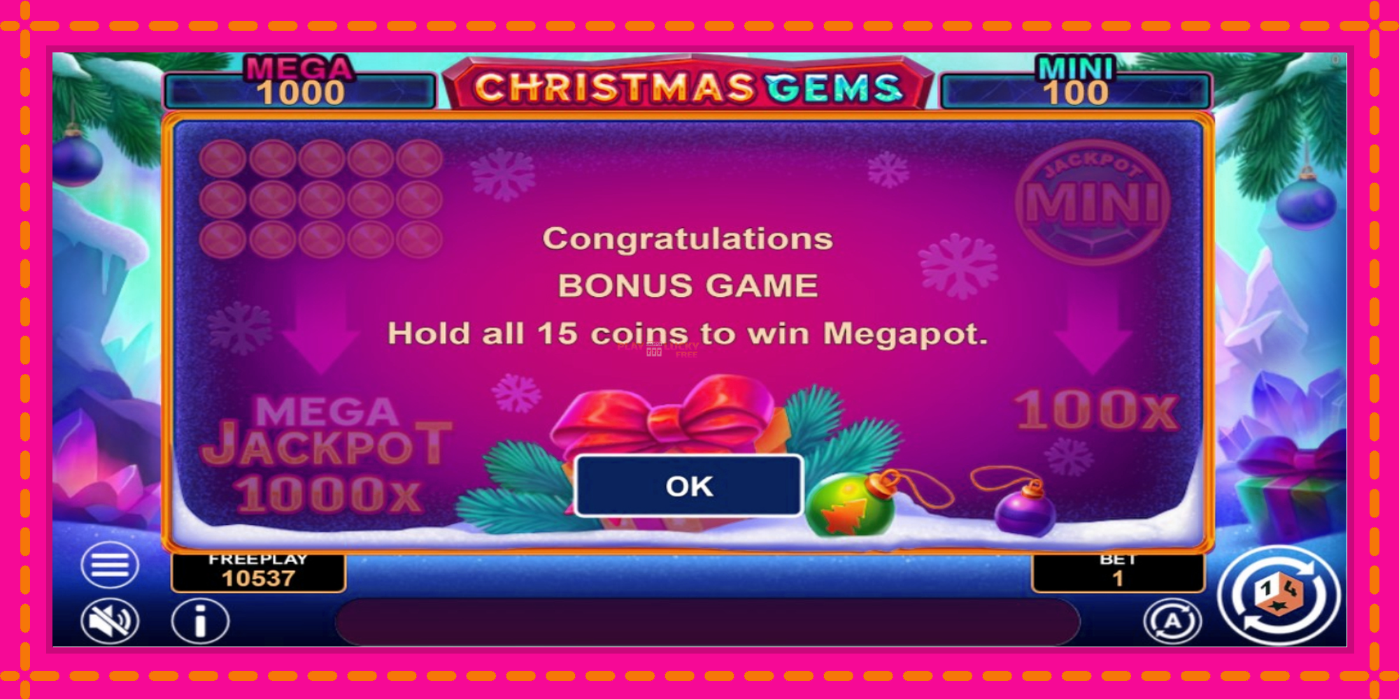 Безплатна игра в Christmas Gems Hold & Win без регистрация, картина 6