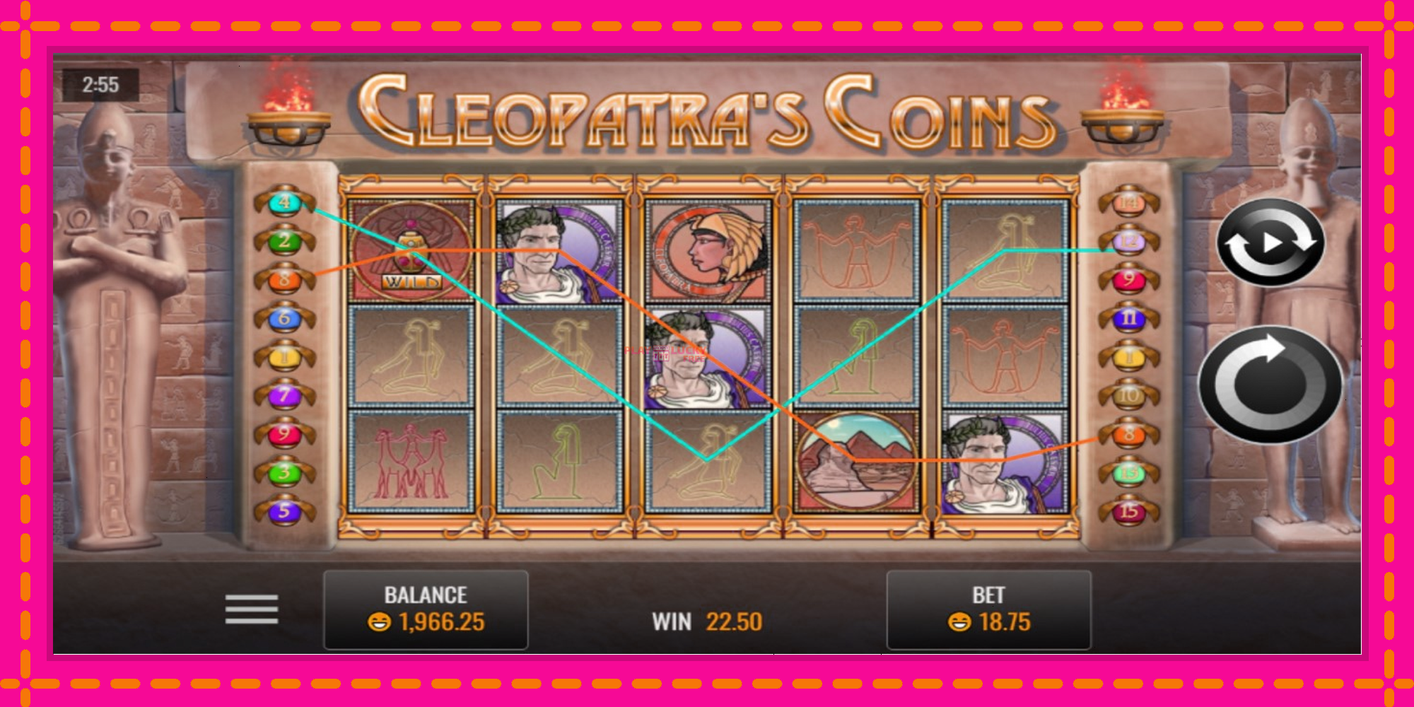 Безплатна игра в Cleopatra’s Coins без регистрация, картина 2