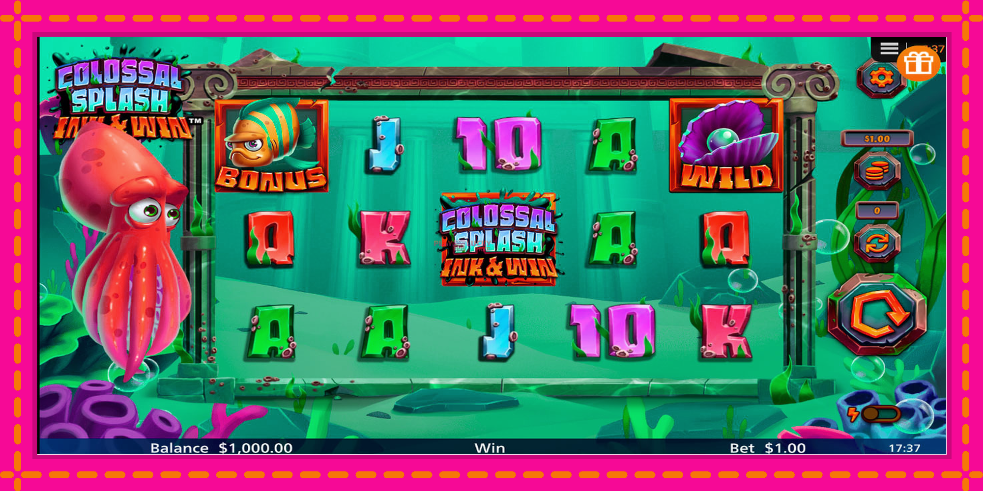 Безплатна игра в Colossal Splash Ink & Win без регистрация, картина 1