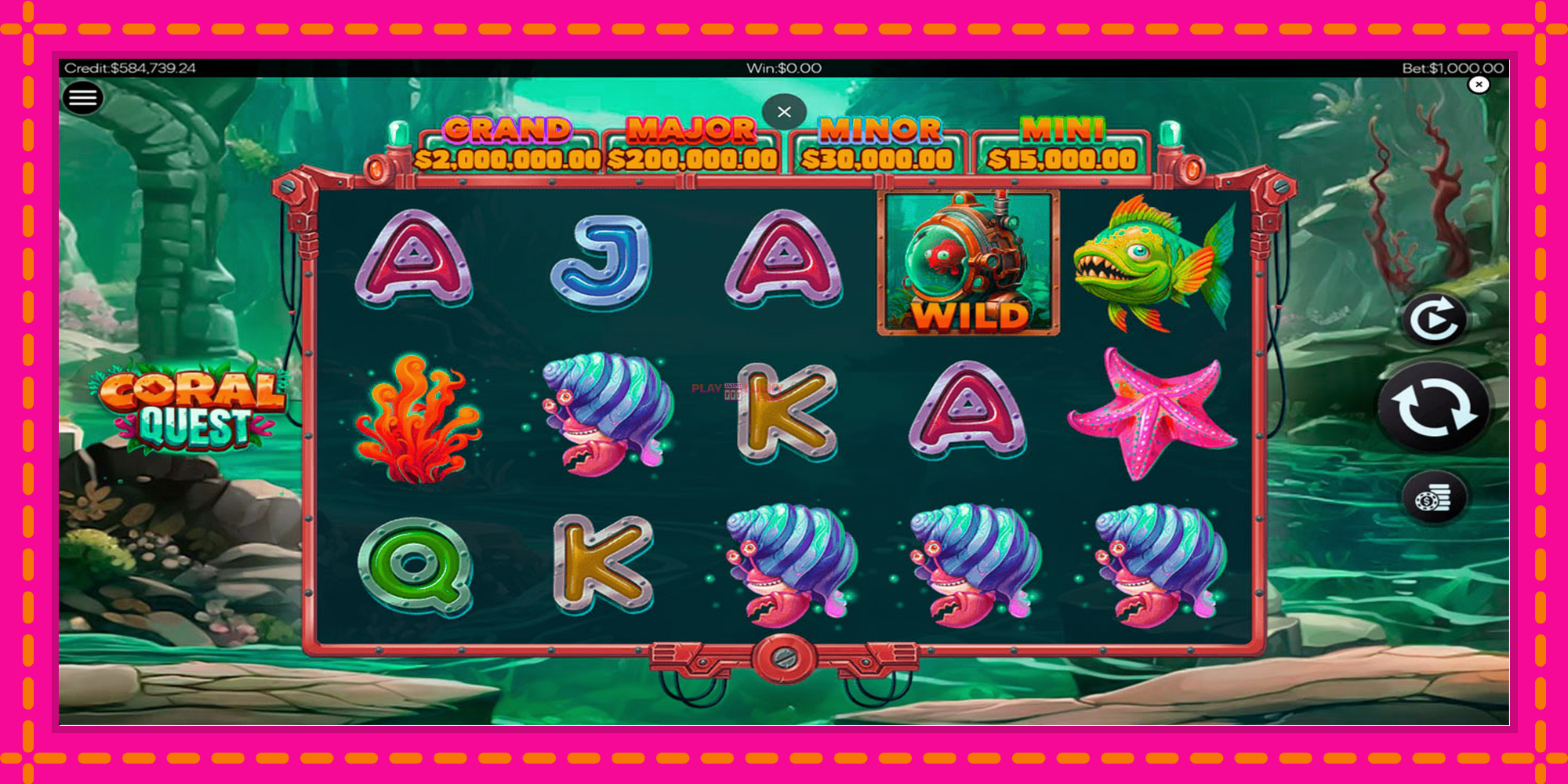 Безплатна игра в Coral Quest без регистрация, картина 1