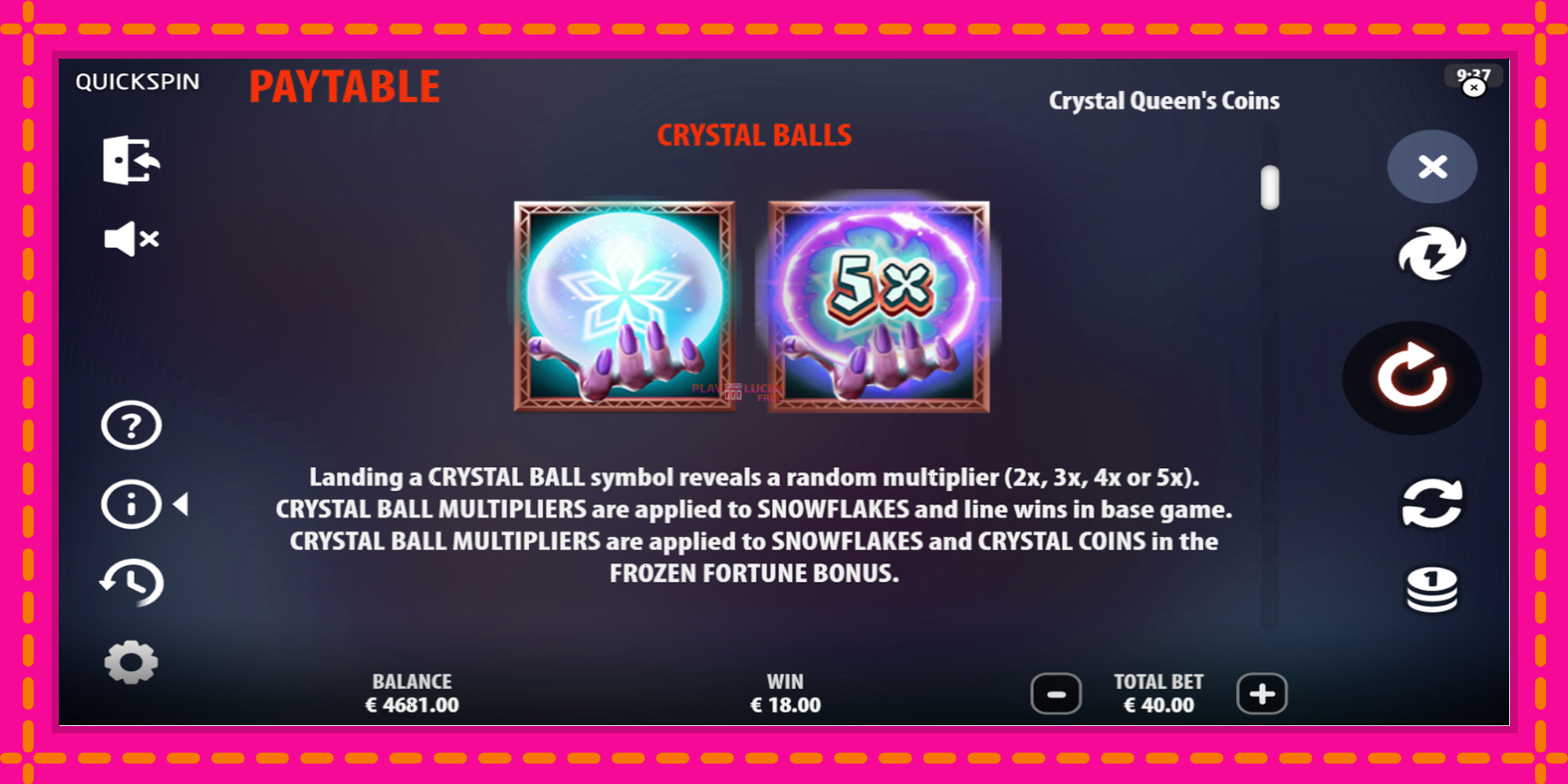 Безплатна игра в Crystal Queens Coins без регистрация, картина 6