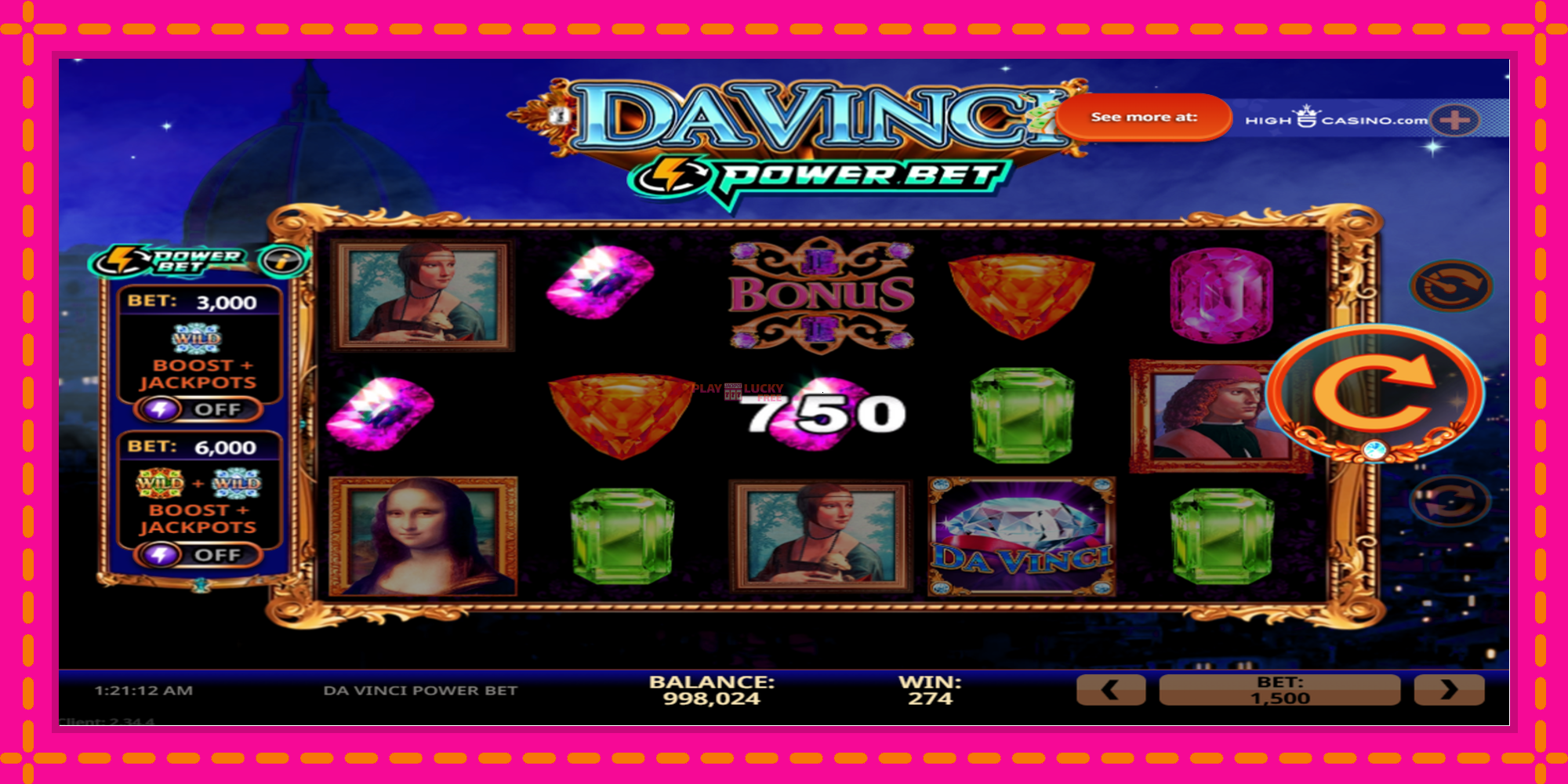 Безплатна игра в Da Vinci Power Bet без регистрация, картина 3