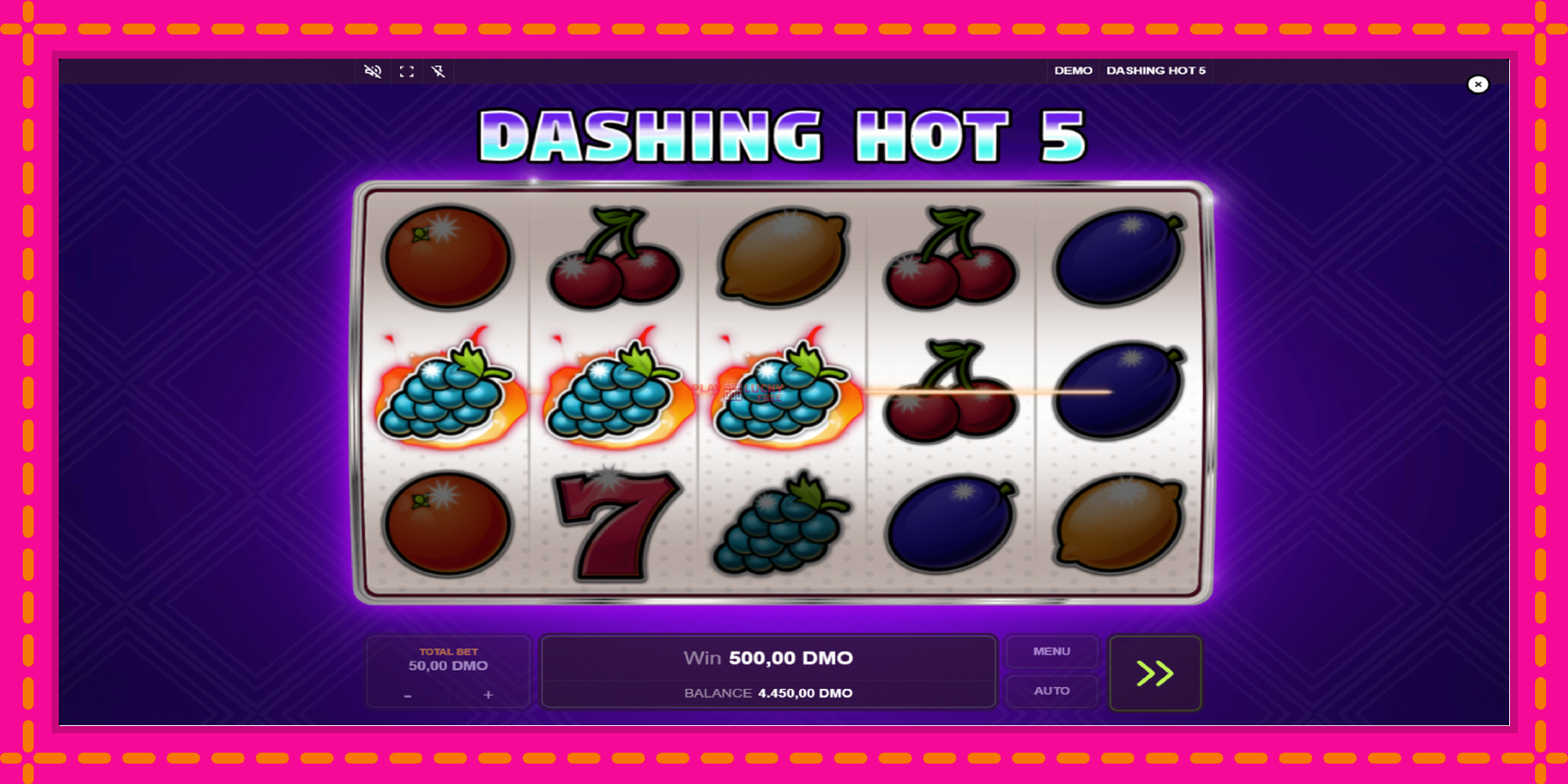 Безплатна игра в Dashing Hot 5 без регистрация, картина 3