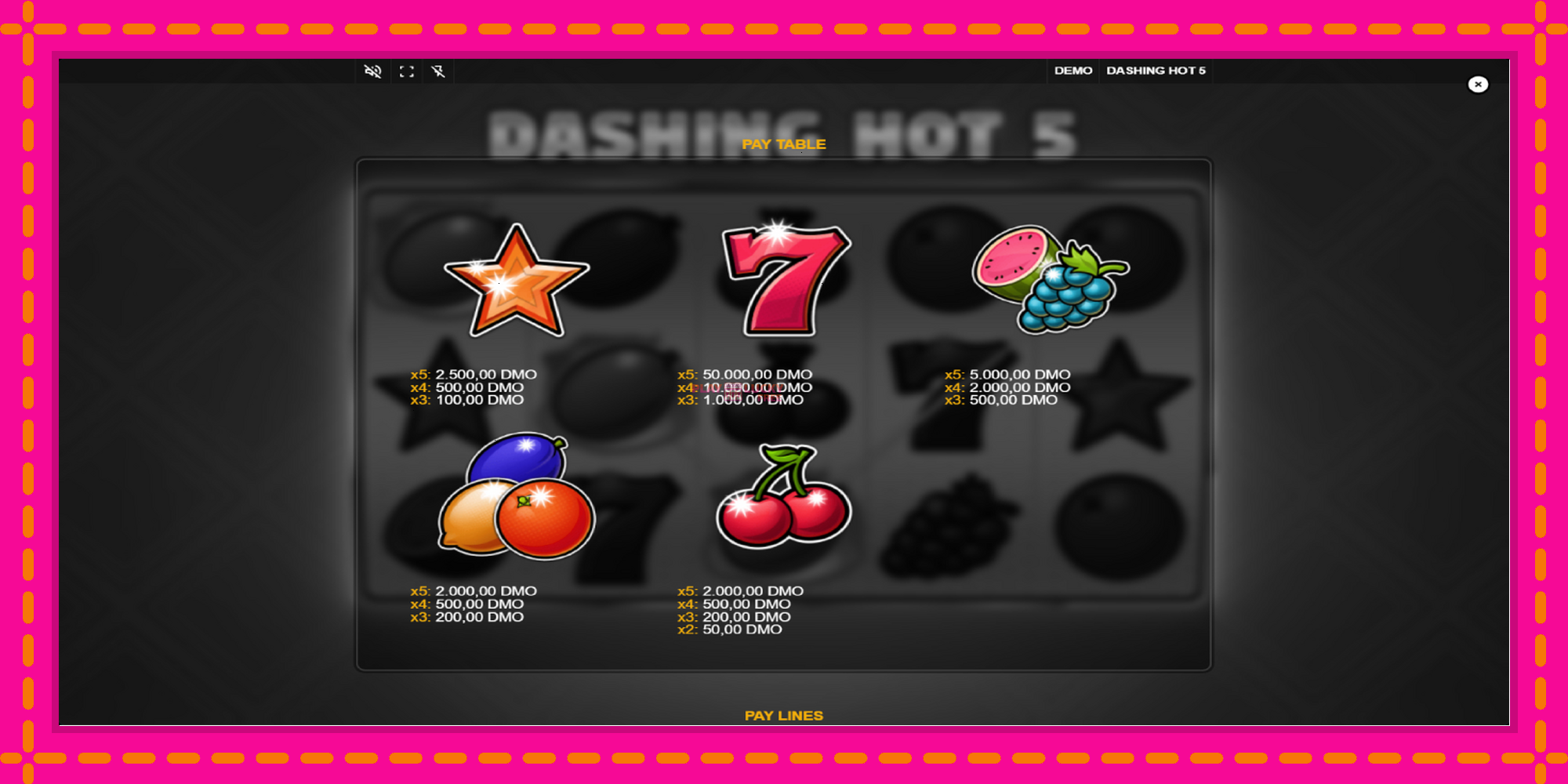 Безплатна игра в Dashing Hot 5 без регистрация, картина 5