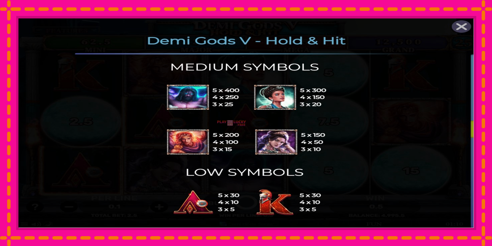 Безплатна игра в Demi Gods V Hold & Hit без регистрация, картина 6