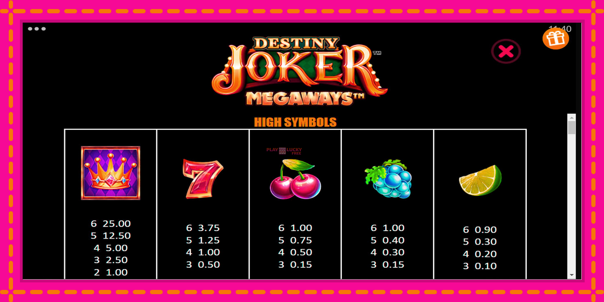 Безплатна игра в Destiny Joker Megaways без регистрация, картина 6