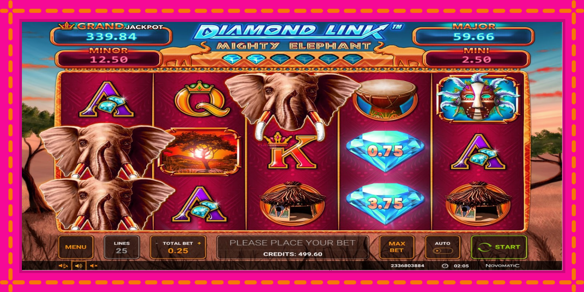 Безплатна игра в Diamond Link: Mighty Elephant без регистрация, картина 1