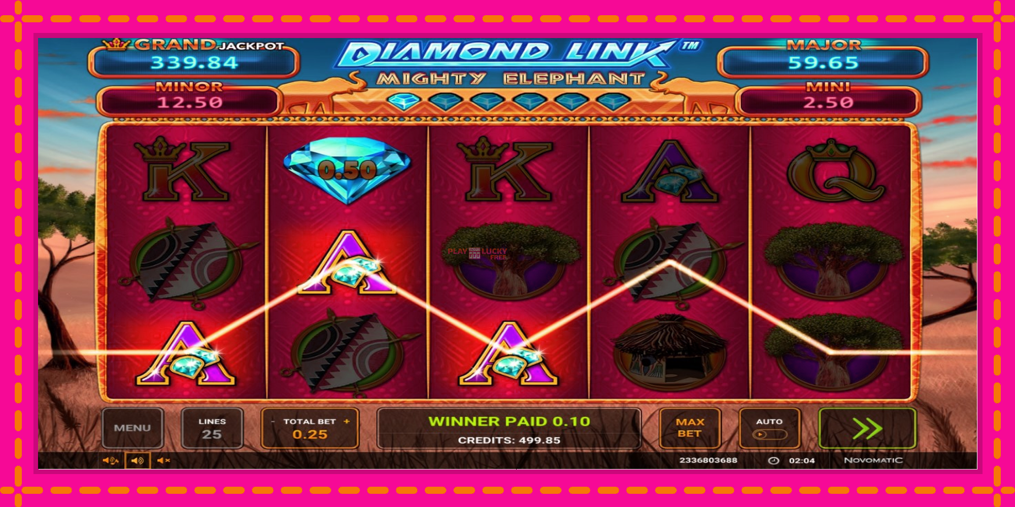 Безплатна игра в Diamond Link: Mighty Elephant без регистрация, картина 2