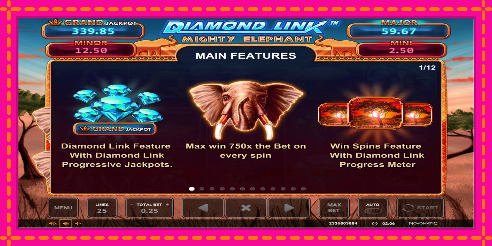 Безплатна игра в Diamond Link: Mighty Elephant без регистрация, картина 3