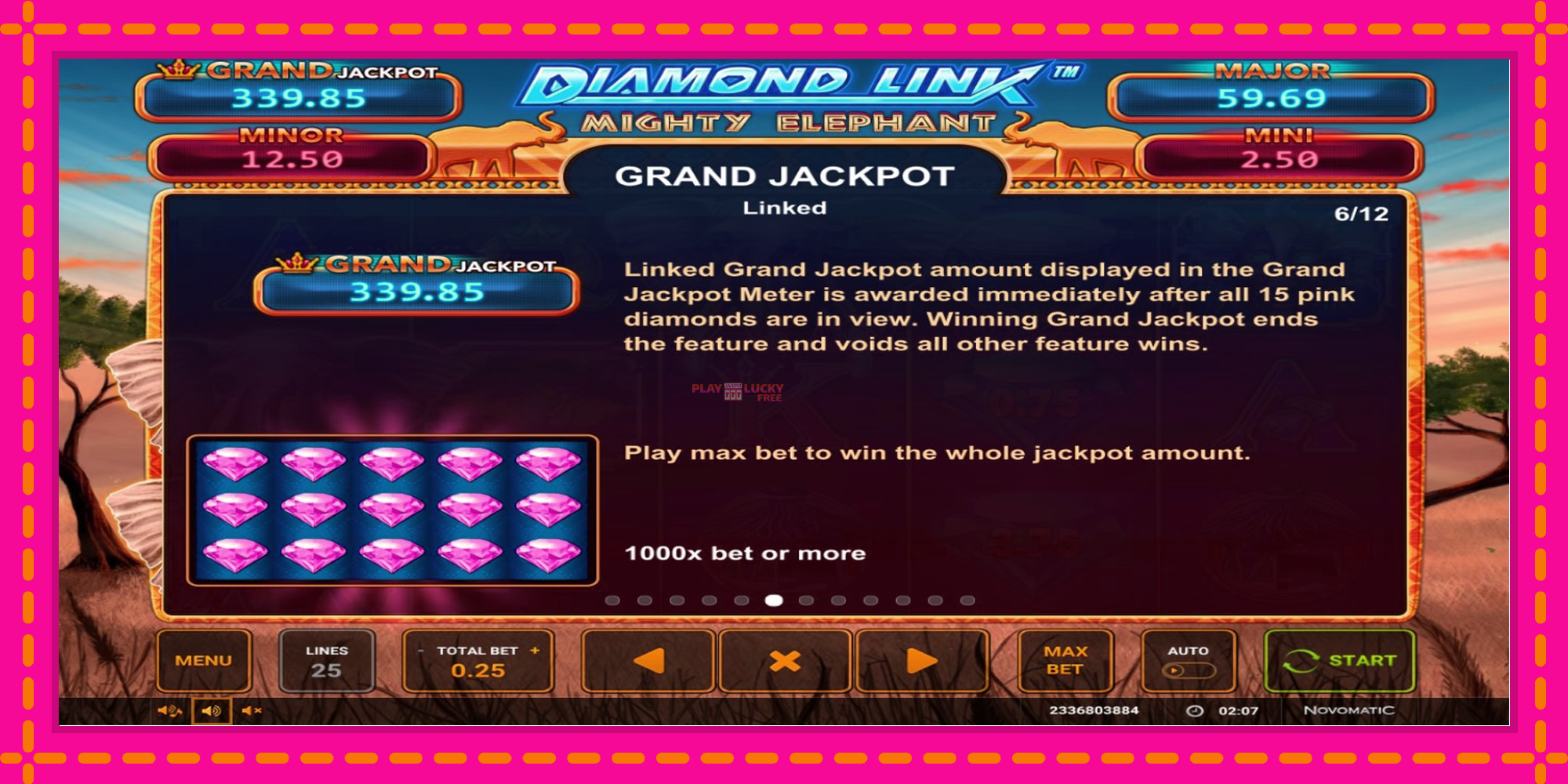 Безплатна игра в Diamond Link: Mighty Elephant без регистрация, картина 4