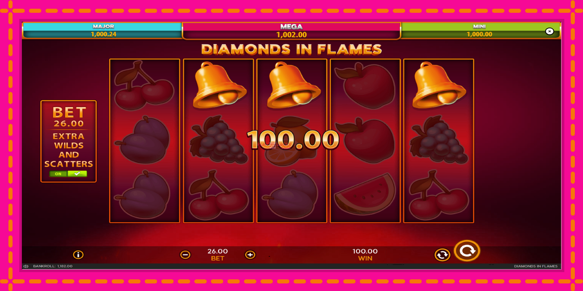 Безплатна игра в Diamonds in Flames без регистрация, картина 7