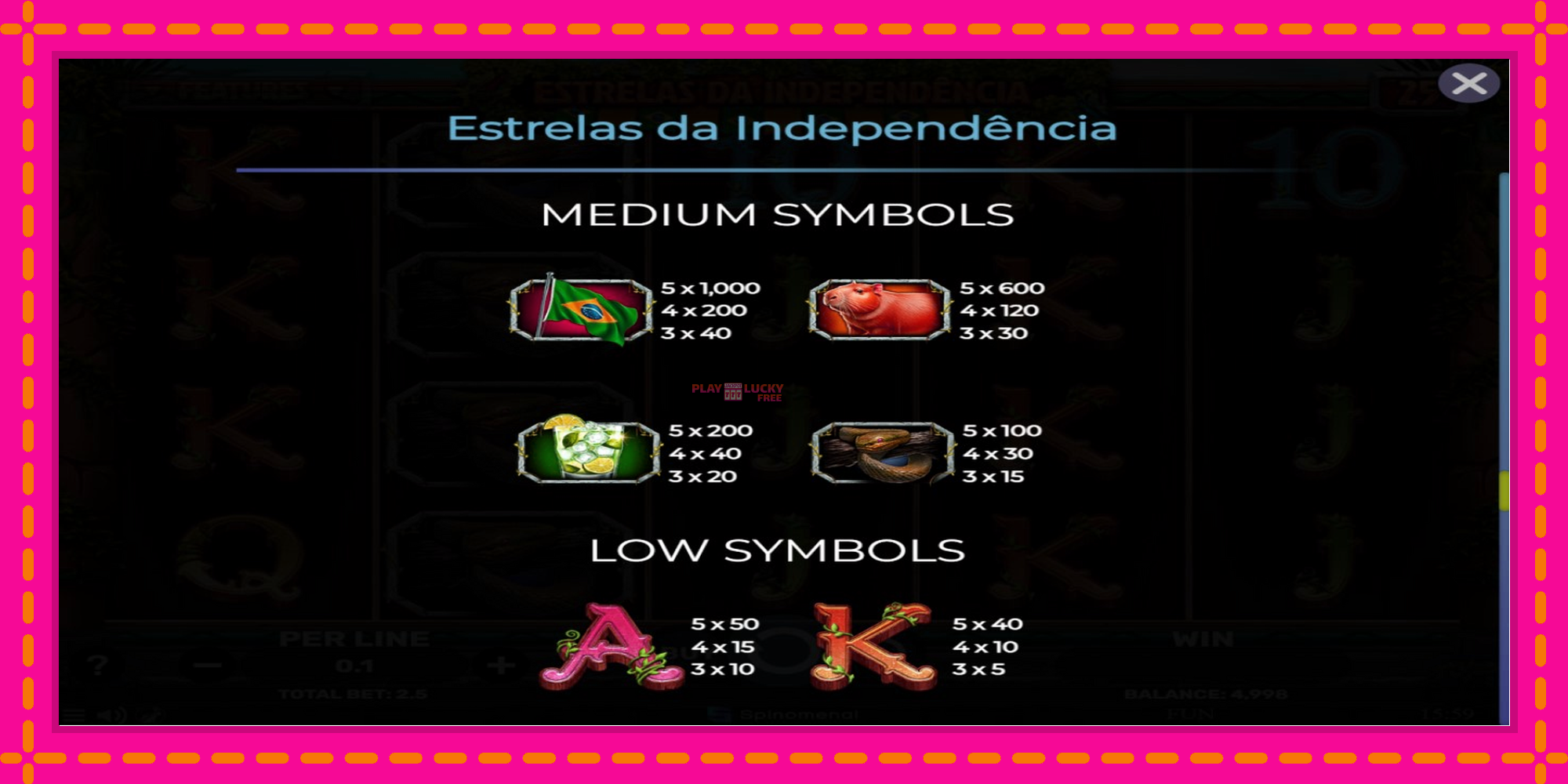 Безплатна игра в Estrelas da Independencia без регистрация, картина 7