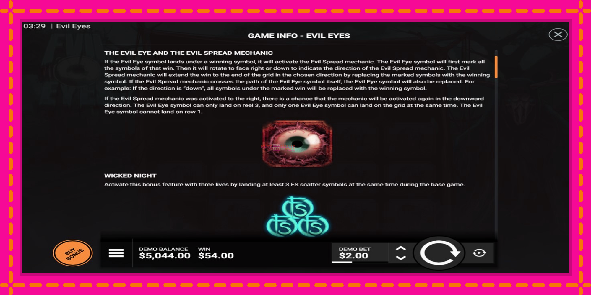 Безплатна игра в Evil Eyes без регистрация, картина 4